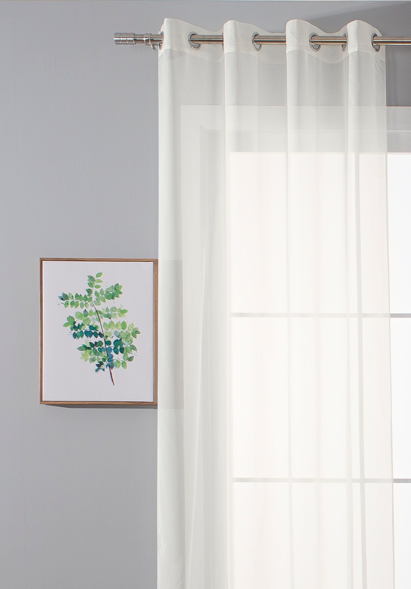 2er-Pack Ösen Gardinen Transparent Vorhang Set Wohnzimmer Voile Ösenvorhang Bleibandabschluß 203322 Gardinen Set cream | Gardinenbox.de