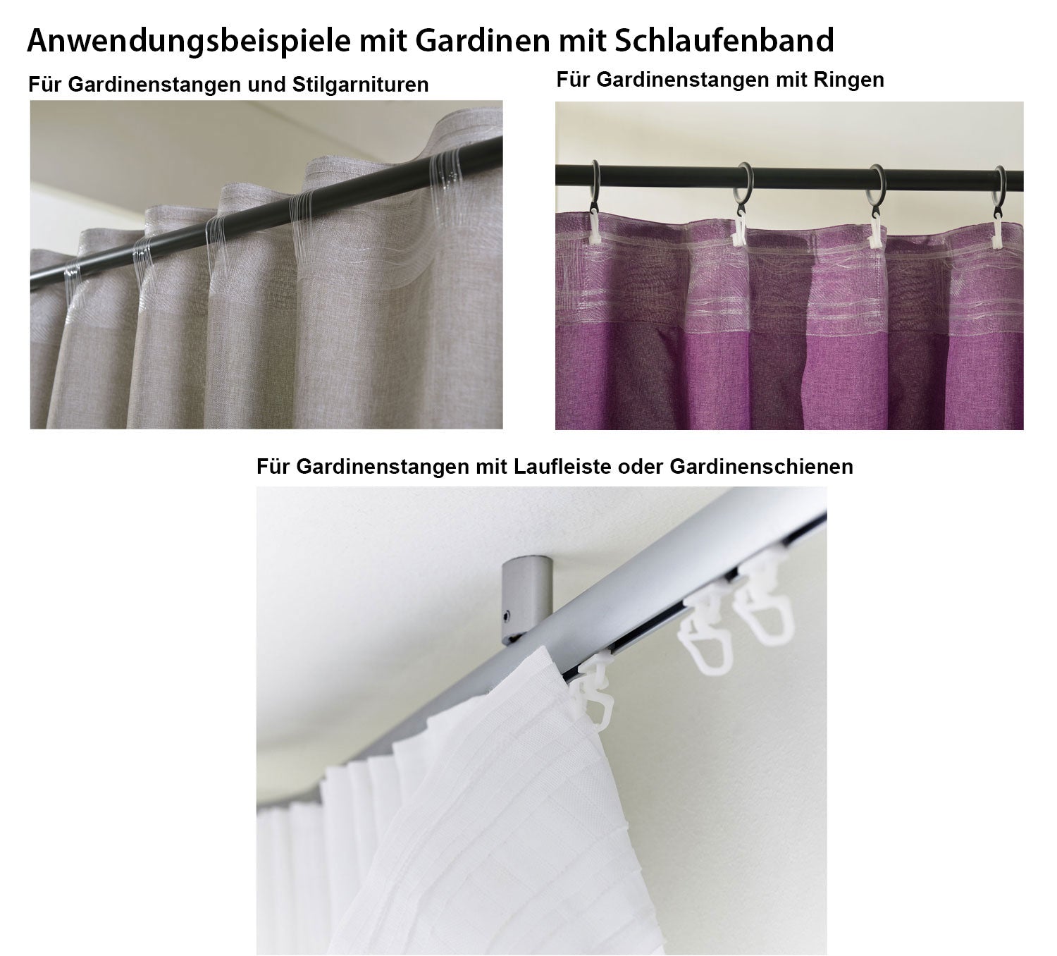 Vorhang Schal verdeckte Schlaufen >>Cationic<< blickdicht Leinen Optik natura seidenmatt (HxB) Landhaus Stil 20440 Vorhang schlaufenband_anwendung_46 | Gardinenbox.de