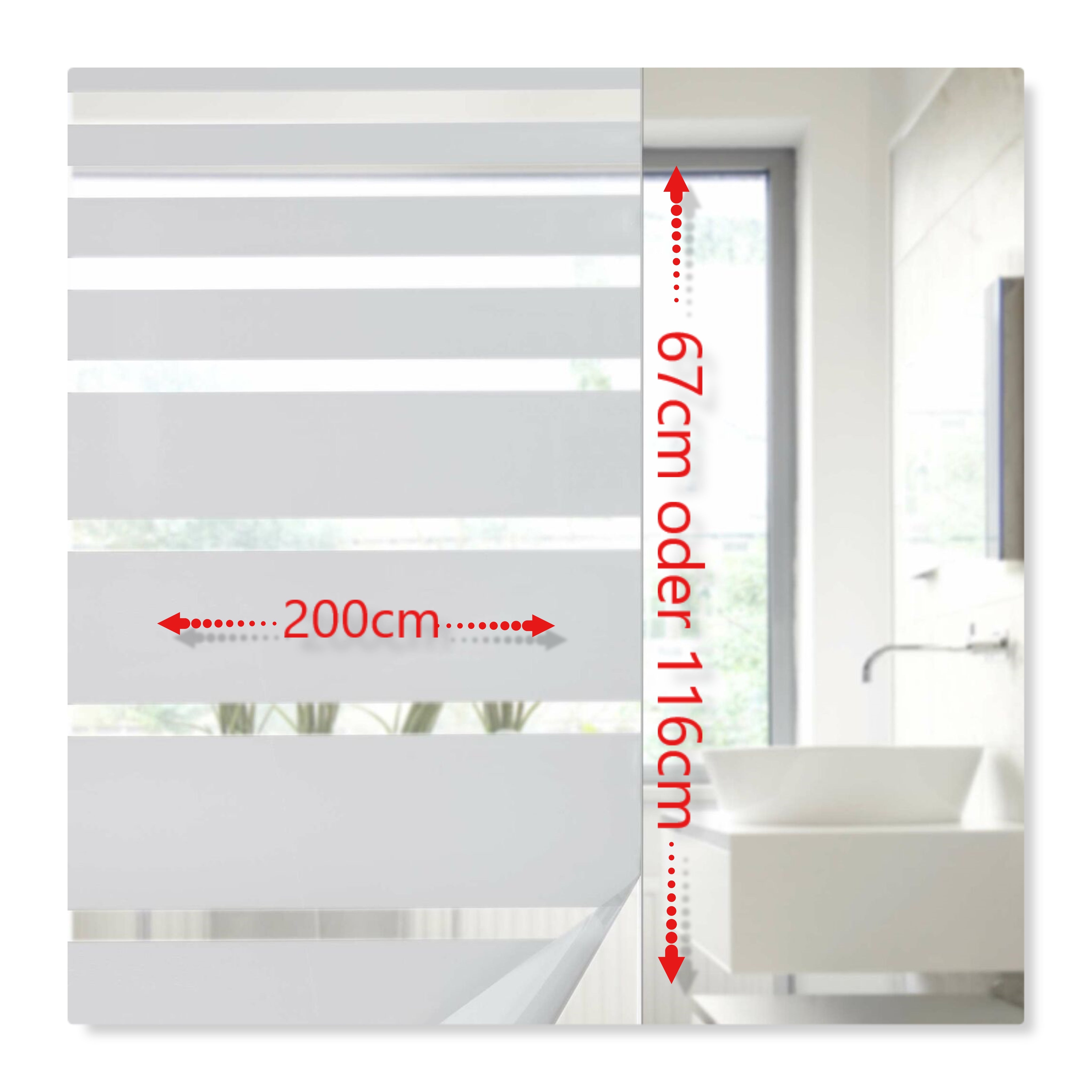 Fensterfolie selbsthaftend Sichtschutzfolie Anti-UV statische Haftung Folie selbstklebend 201916000 Folien streifen_verlauf | Gardinenbox.de