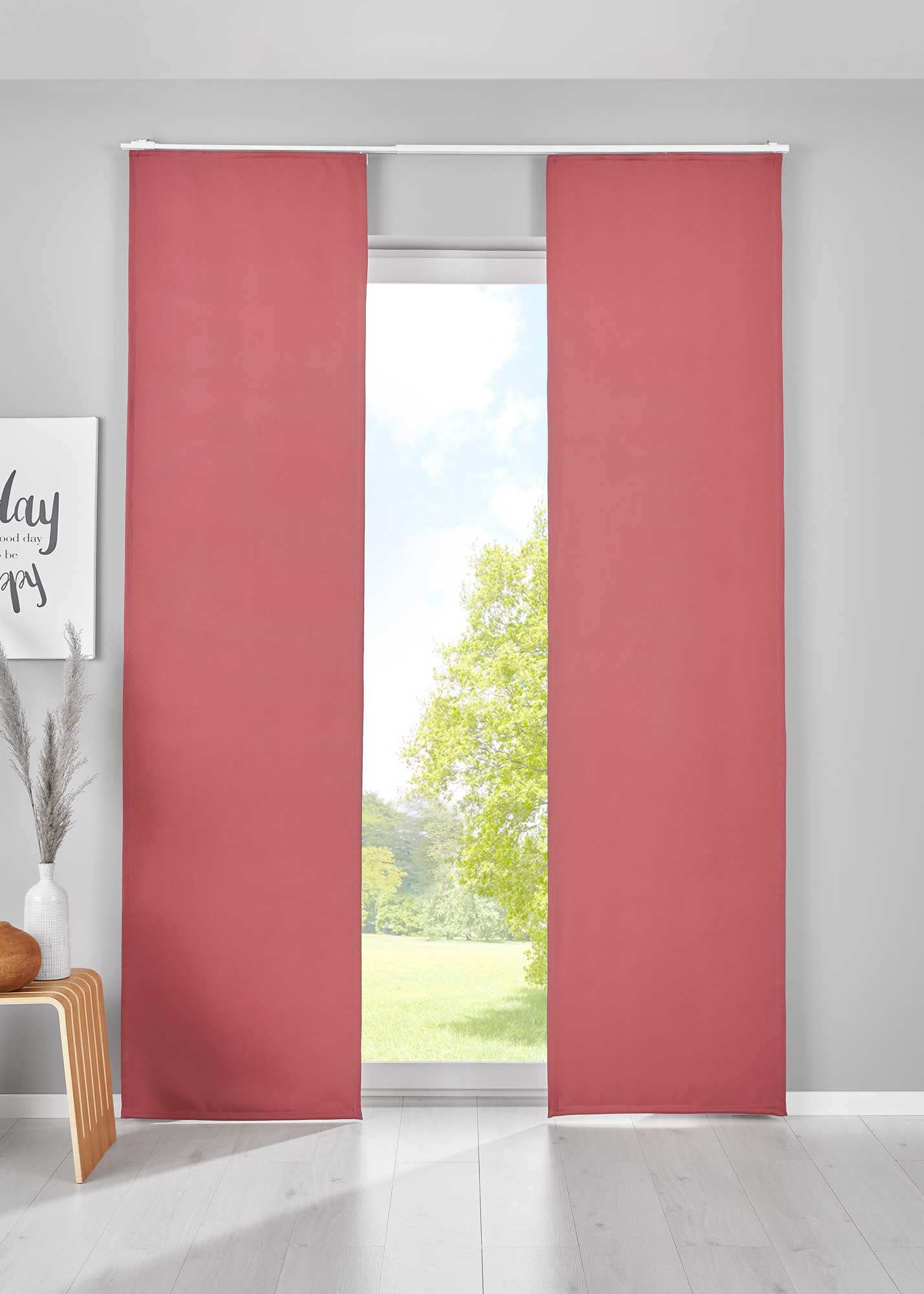 2er Set Verdunkelung Schiebegardinen »NewYork« Flächenvorhänge Paneelwagen Blickdicht Thermo-Schiebevorhang 202020680-2