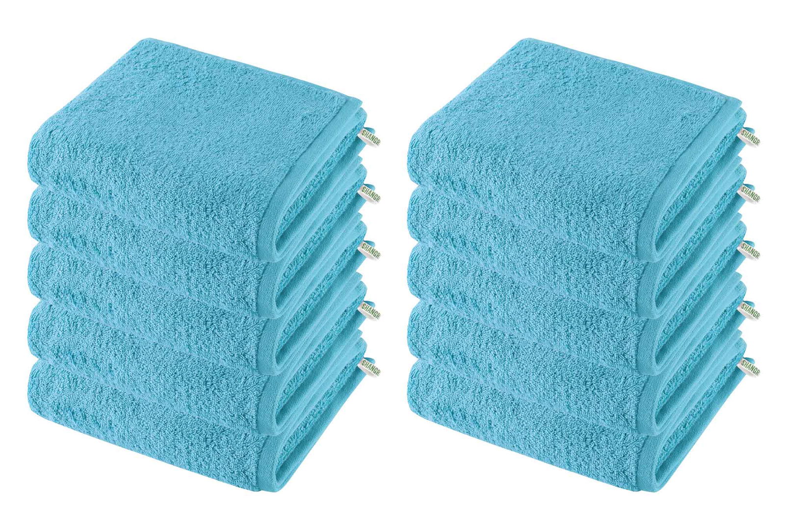 10er Set Handtücher Premium Qualität »Montreal« 500 g/m² 100% Bio Baumwolle Made in Green 2020102-10 Türkis Frottee 10er_Set_Handtucher_Premium_Qualitat_Montreal_500_g-m_100_Bio_Baumwolle_Made_in_Green_2020102-10_-_Gardinenbox.de_-_-3667474 | Gardinenbox.de