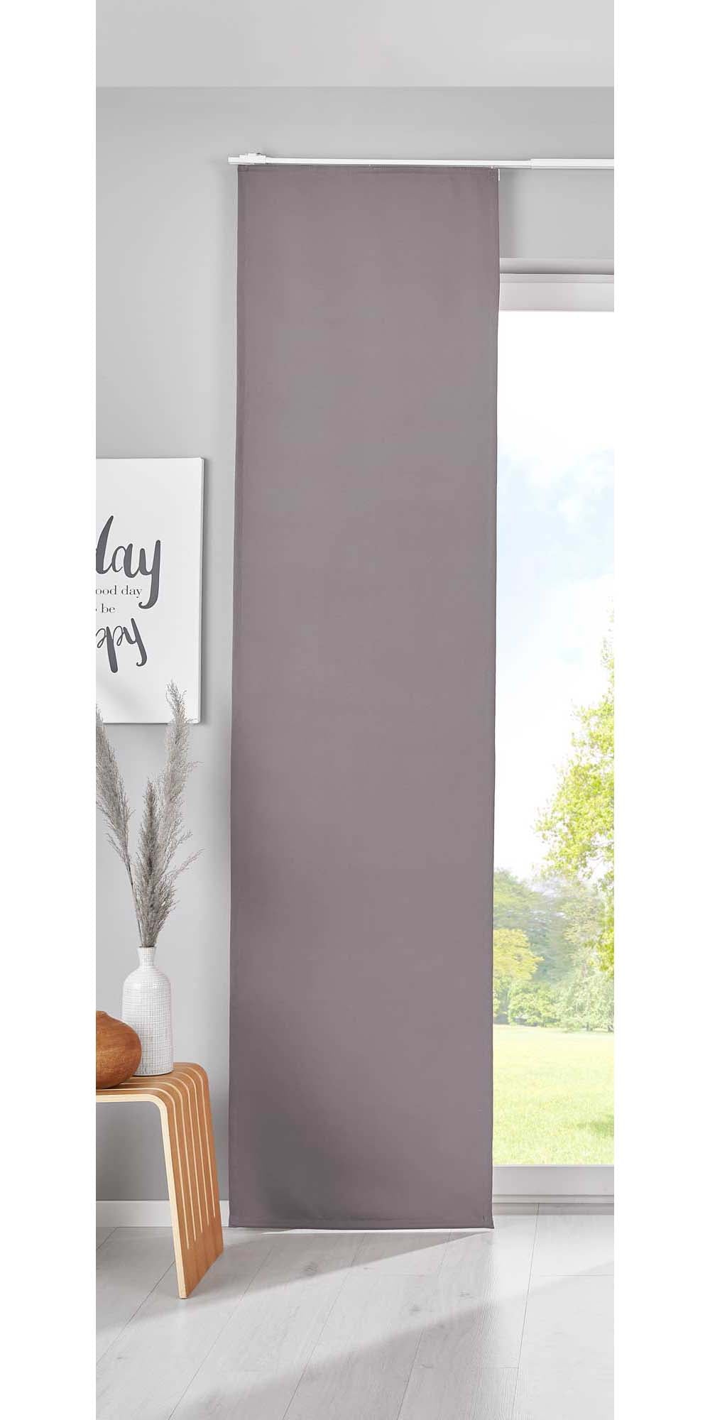 Verdunkelung Schiebegardine »NewYork« Flächenvorhang Paneelwagen Blickdicht Thermo-Schiebevorhang 202020680 Dunkelgrau HxB 225x60 cm Schiebegardine 202020680dunkelgrau | Gardinenbox.de