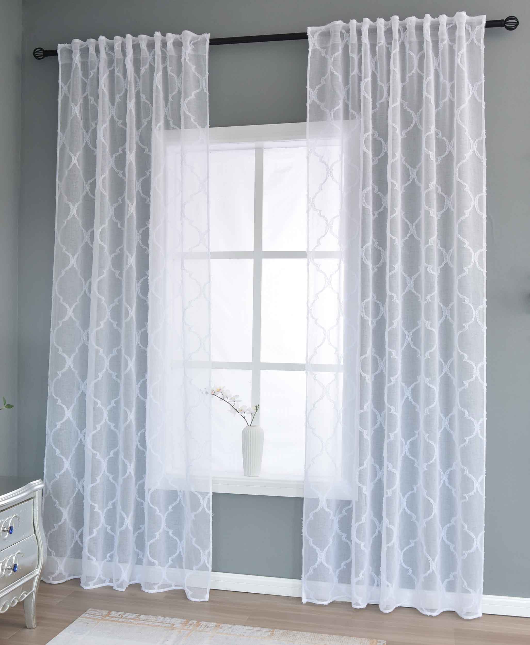 2er Set Gardine »VALENCIA« Multiband Aufhängung Scherli Transparent Leinen-Optik 2023400-408S-2 Natur Lacework Gardinen Set 2023400-408S-2natur_lacework | Gardinenbox.de