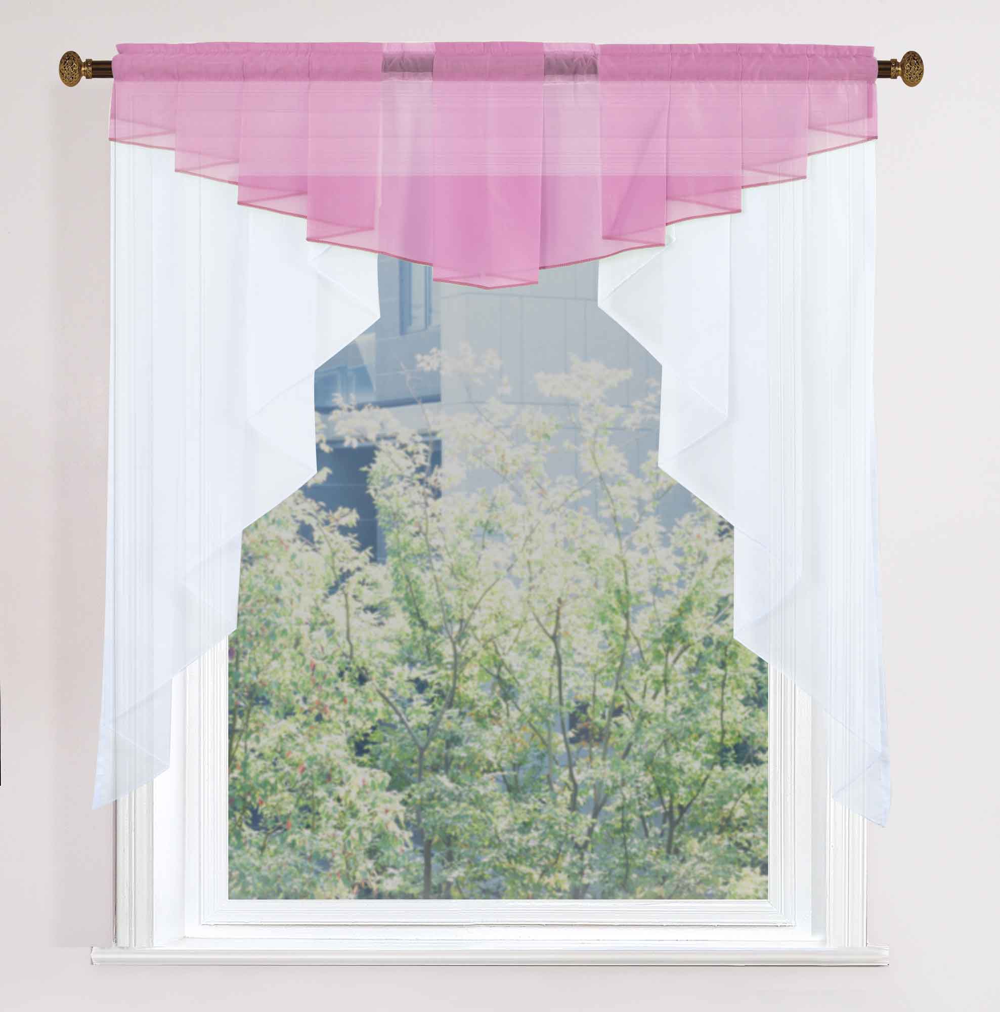 Scheibengardine »MEIßEN« M-Bogen Kurzgardine Tunneldurchzug Universalband 2023700 Rosa Scheibengardine 2023700rosa | Gardinenbox.de