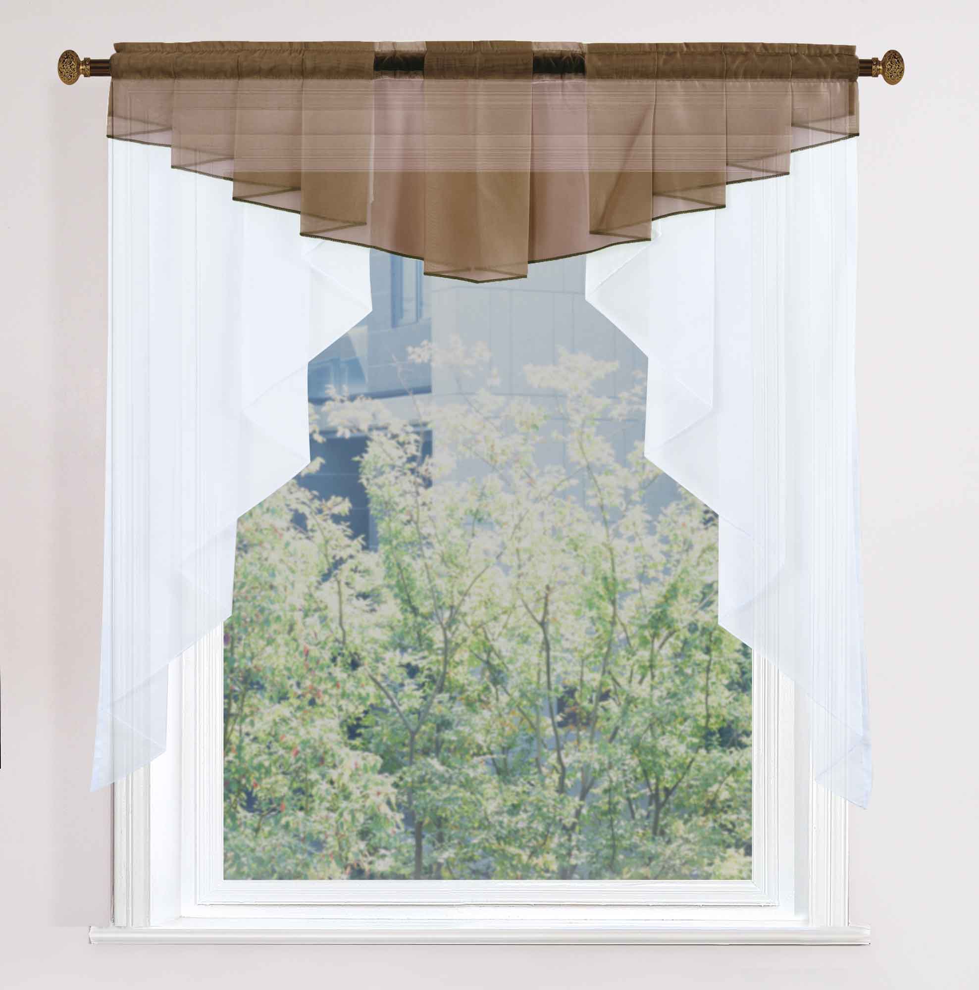 Scheibengardine »MEIßEN« M-Bogen Kurzgardine Tunneldurchzug Universalband 2023700 Taupe Scheibengardine 2023700taupe | Gardinenbox.de