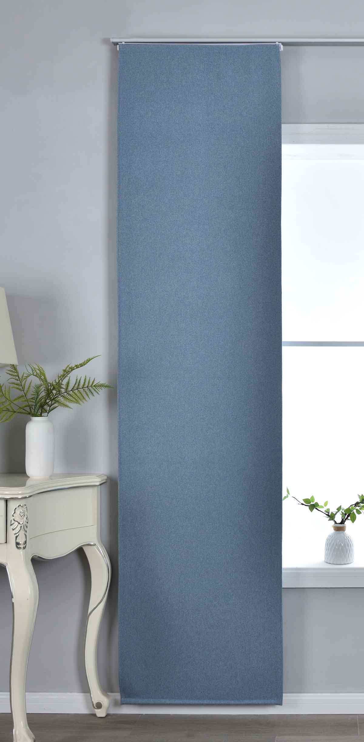 Flächenvorhang mit Paneelwagen 100% Verdunkelung Blackout »München Dark« Paneelwagen Dreischichtige Bindung 202410P Blau Schiebegardine 202410Pblau_c39fd84a-d0ef-43a3-bcfa-1623b75ee5ce | Gardinenbox.de