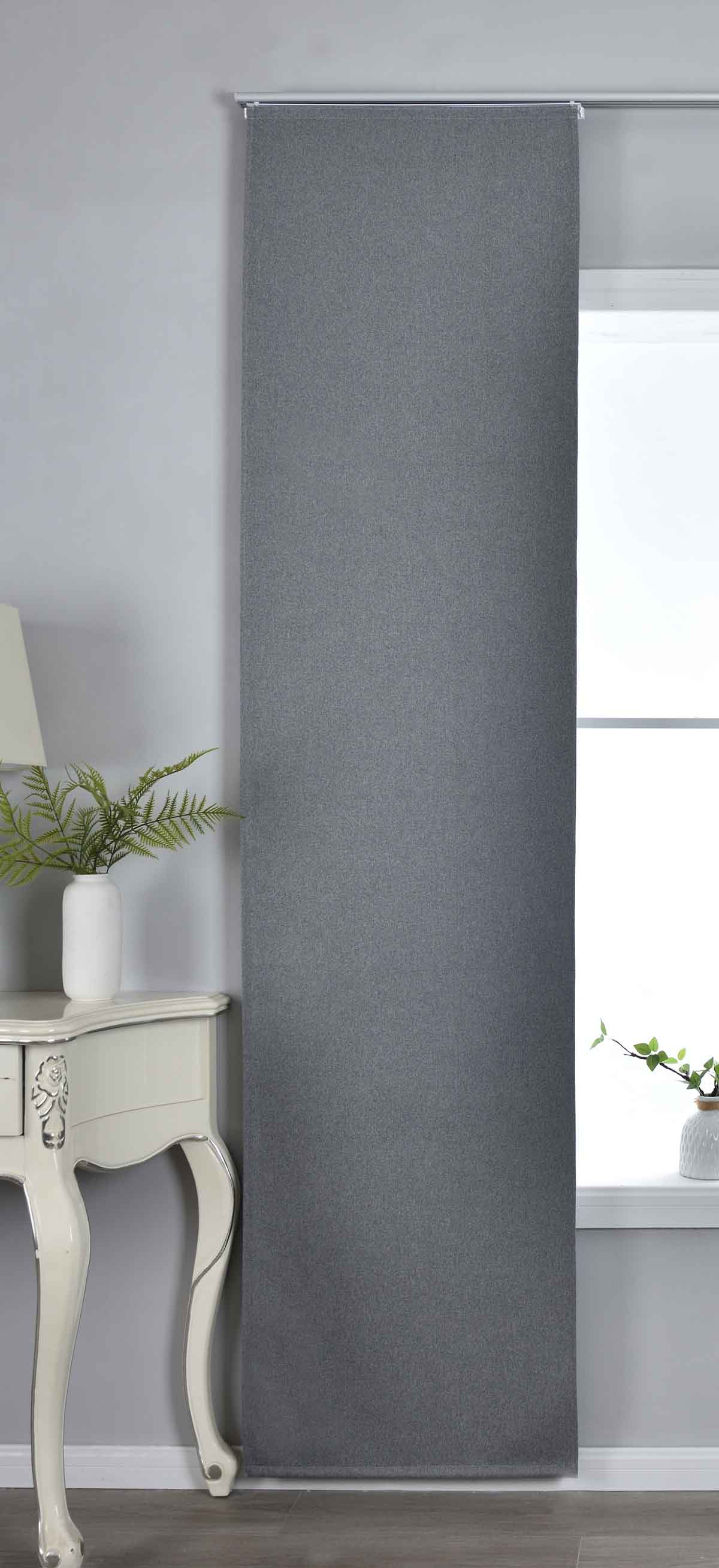 Flächenvorhang mit Paneelwagen 100% Verdunkelung Blackout »München Dark« Paneelwagen Dreischichtige Bindung 202410P Grau Schiebegardine 202410Pgrau_e0653b38-1f68-4656-b83e-cd693833f5a8 | Gardinenbox.de