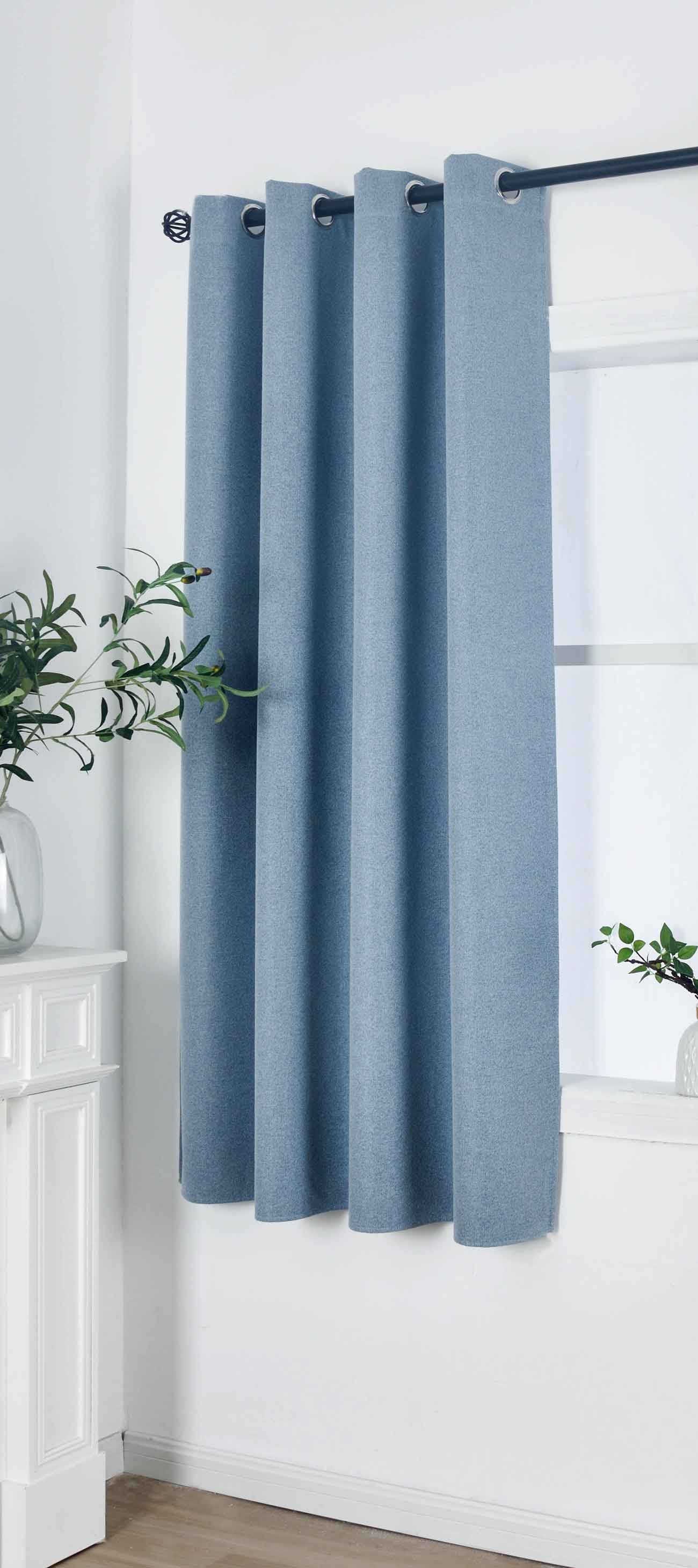 Verdunkelungsvorhang Ösen Raffhalter 100% Verdunkelung Blackout »München Dark« Dreischichtige Bindung Fischgrätmuster 202410 Blau HxB 175x145 cm Vorhang 202410blau-175_f09235fd-1f8c-42cf-80f3-7496889873e4 | Gardinenbox.de