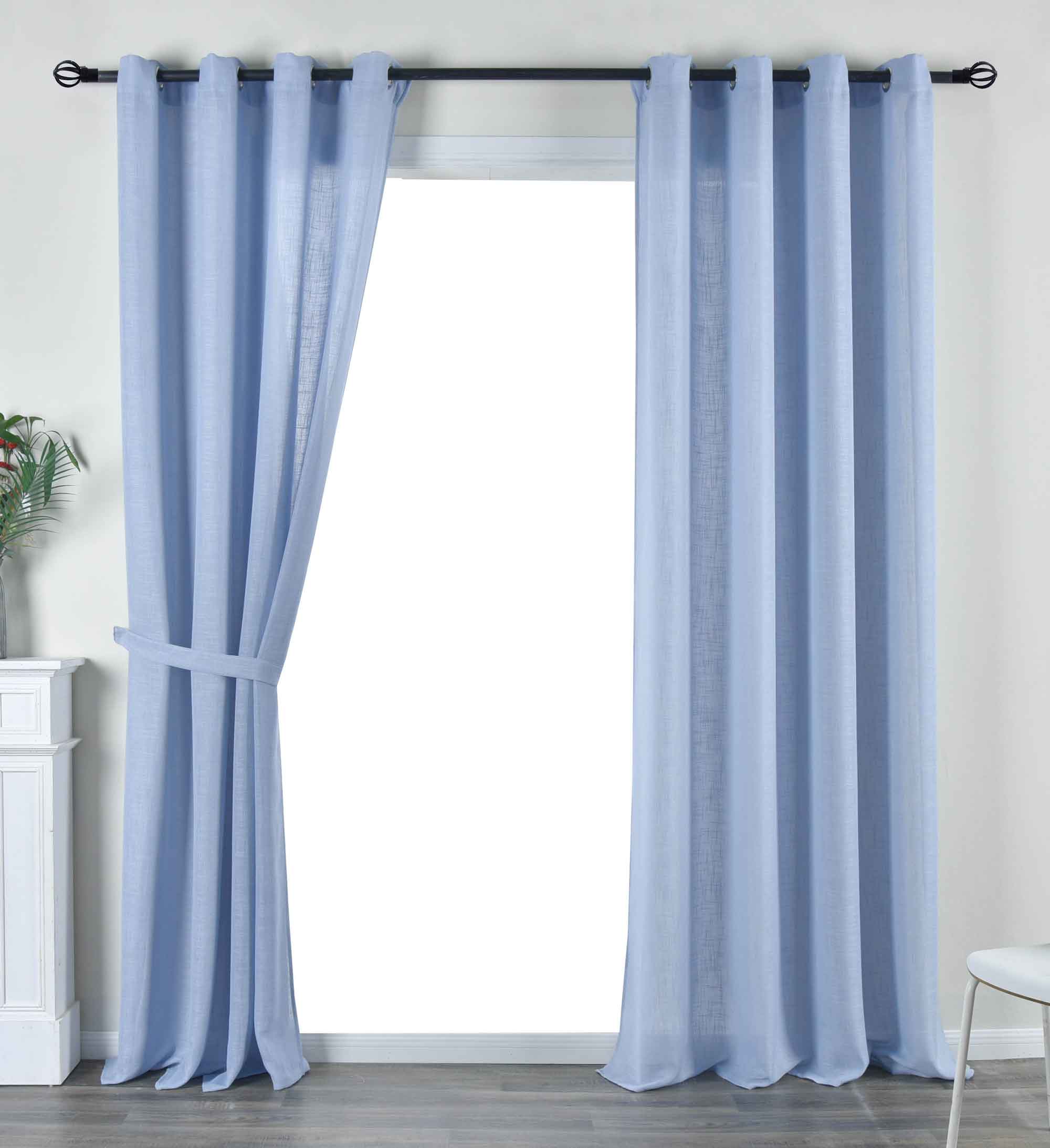 2er Set Vorhang Ösen »Essen« Cationic Raffhalter Leinenstruktur blickdicht lichtdurchlässig 210 g/m² 202430-2