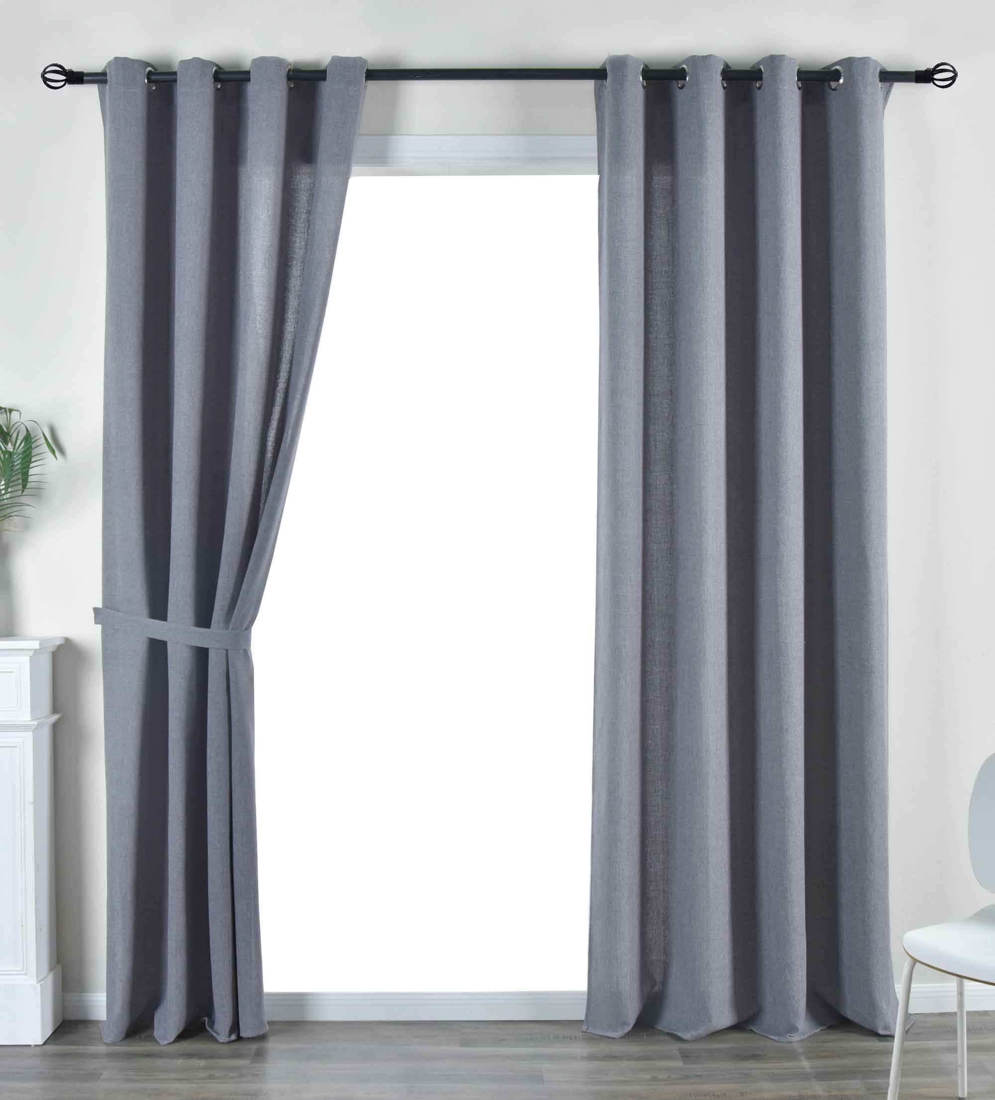 2er Set Vorhang Ösen »Essen« Cationic Raffhalter Leinenstruktur blickdicht lichtdurchlässig 210 g/m² 202430-2