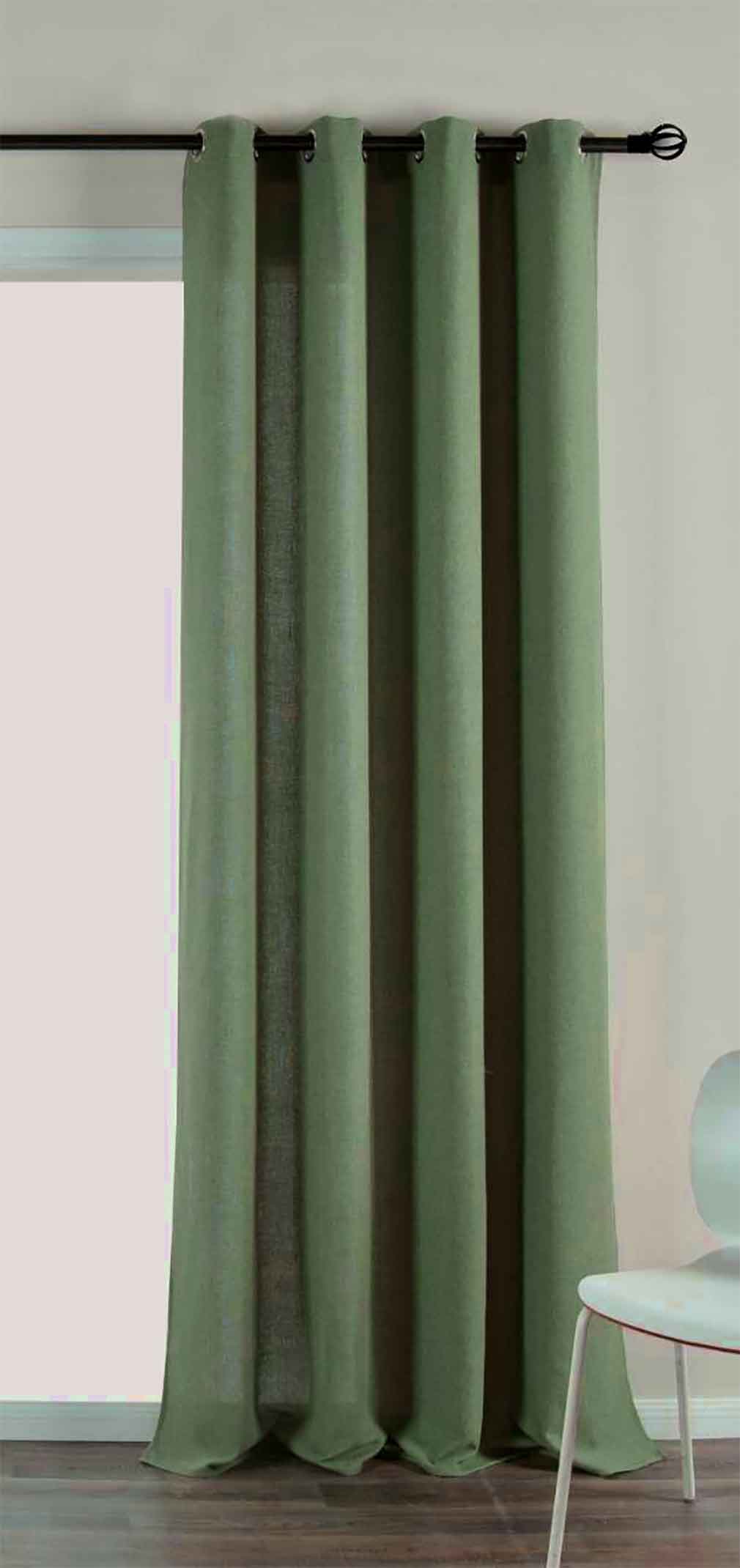 Vorhang Ösen »Essen« Cationic Raffhalter Leinenstruktur blickdicht lichtdurchlässig 210 g/m² 202430