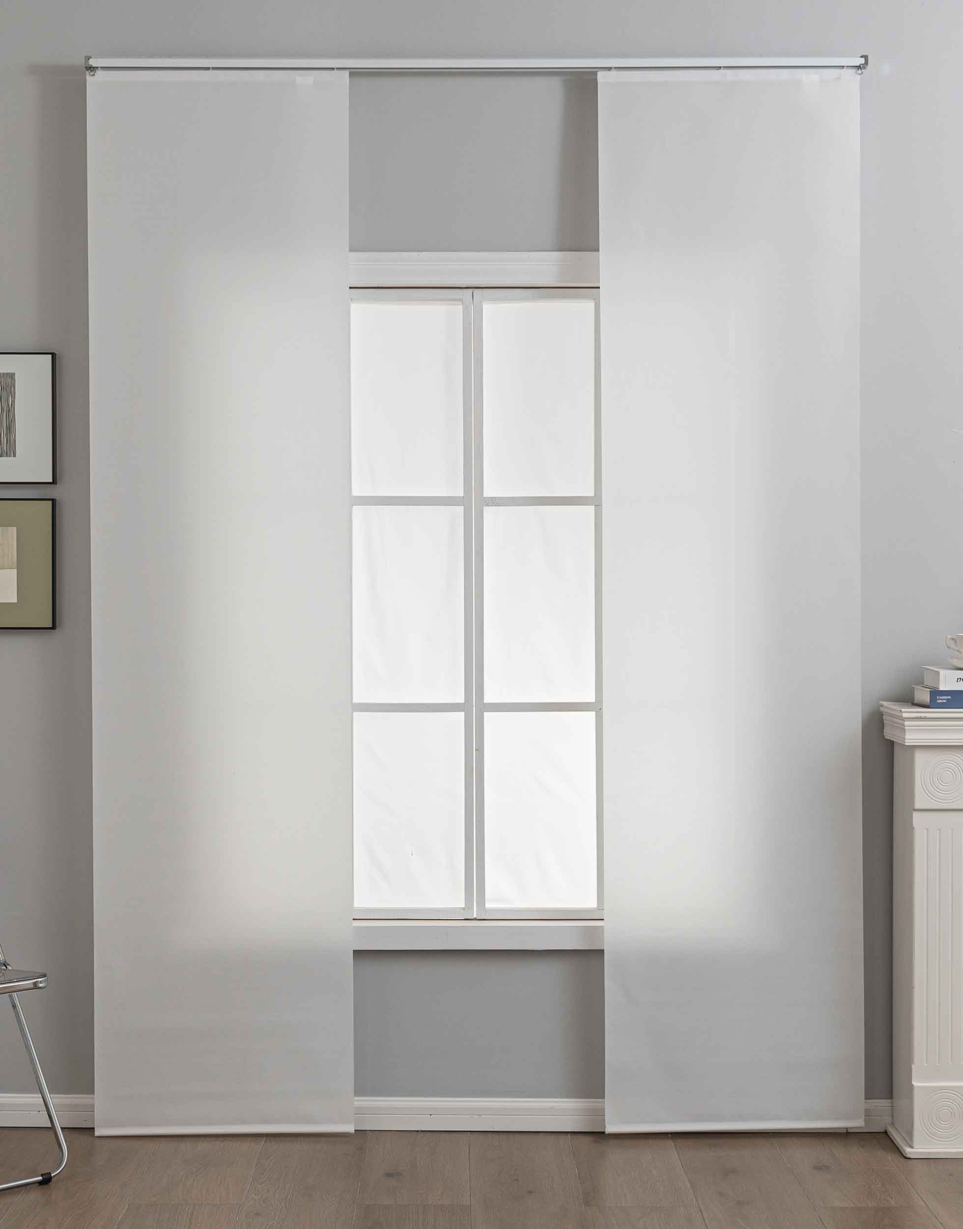 2er Set Schiebegardine »New Amsterdam« Strukturiert, Modern, schlicht und vielseitig einsetzbar mit Paneelwagen und Beschwerungsstange 2024740-2