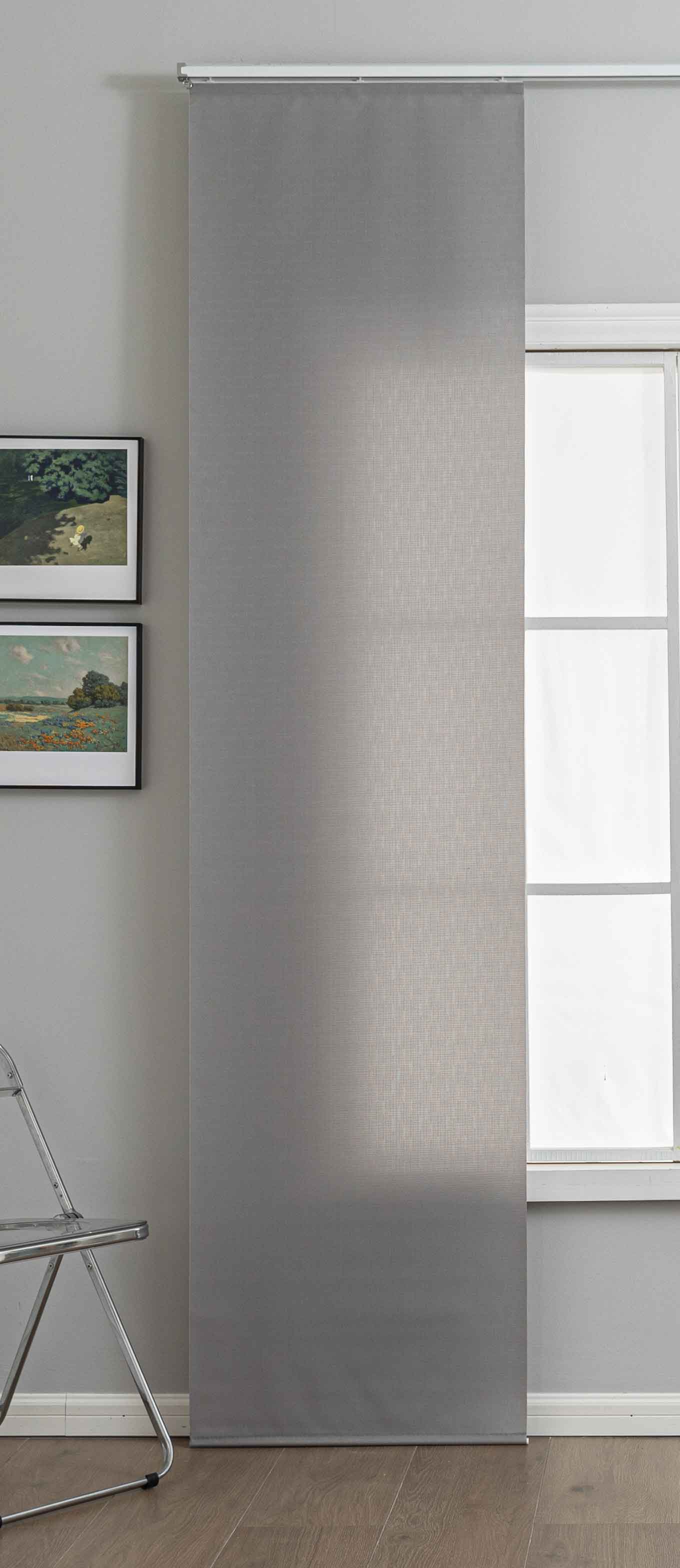 Schiebegardine »New Amsterdam« Strukturiert, Modern, schlicht und vielseitig einsetzbar mit Paneelwagen und Beschwerungsstange 2024740
