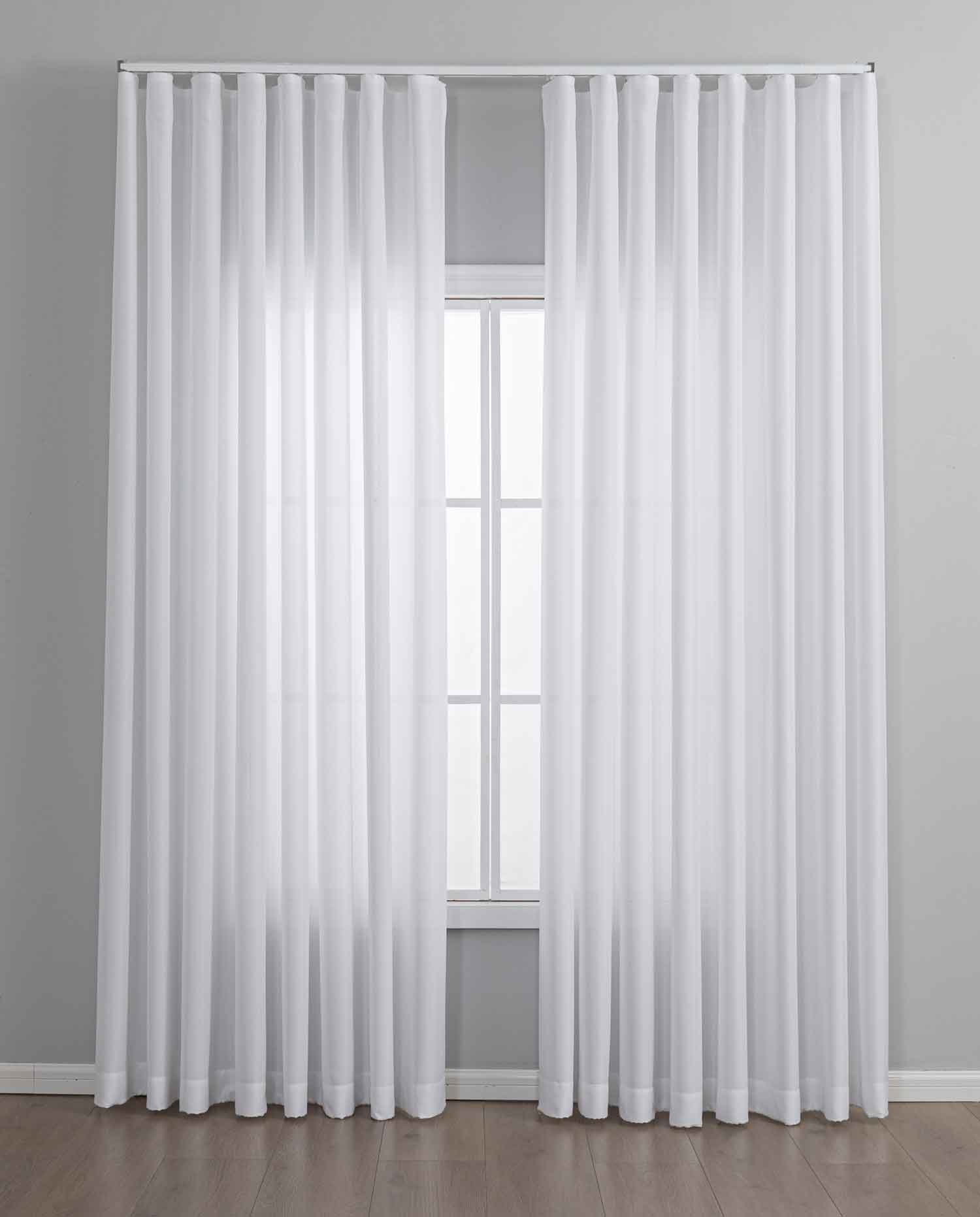 Vorhang Cationic mit Wellenband »Wien« 1:2 Wellenband Bleibandabschluß Knitterarm Wellenfall 2025110