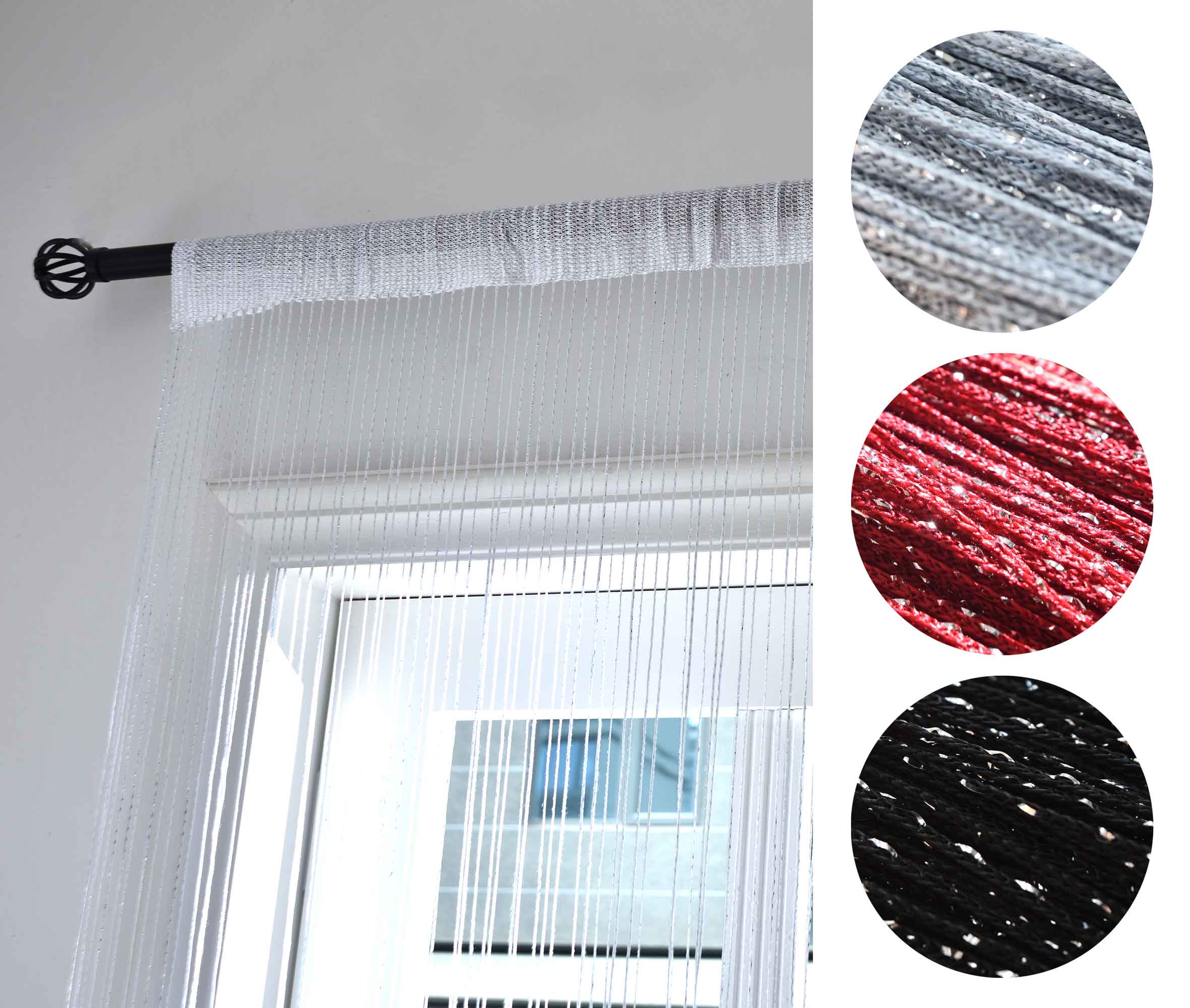 Fadengardine »Shanghai« Gardinenband Tunneldurchzug Schimmernd Vielseitig Modern Praktisch 20306 Fadengardine 20306var | Gardinenbox.de