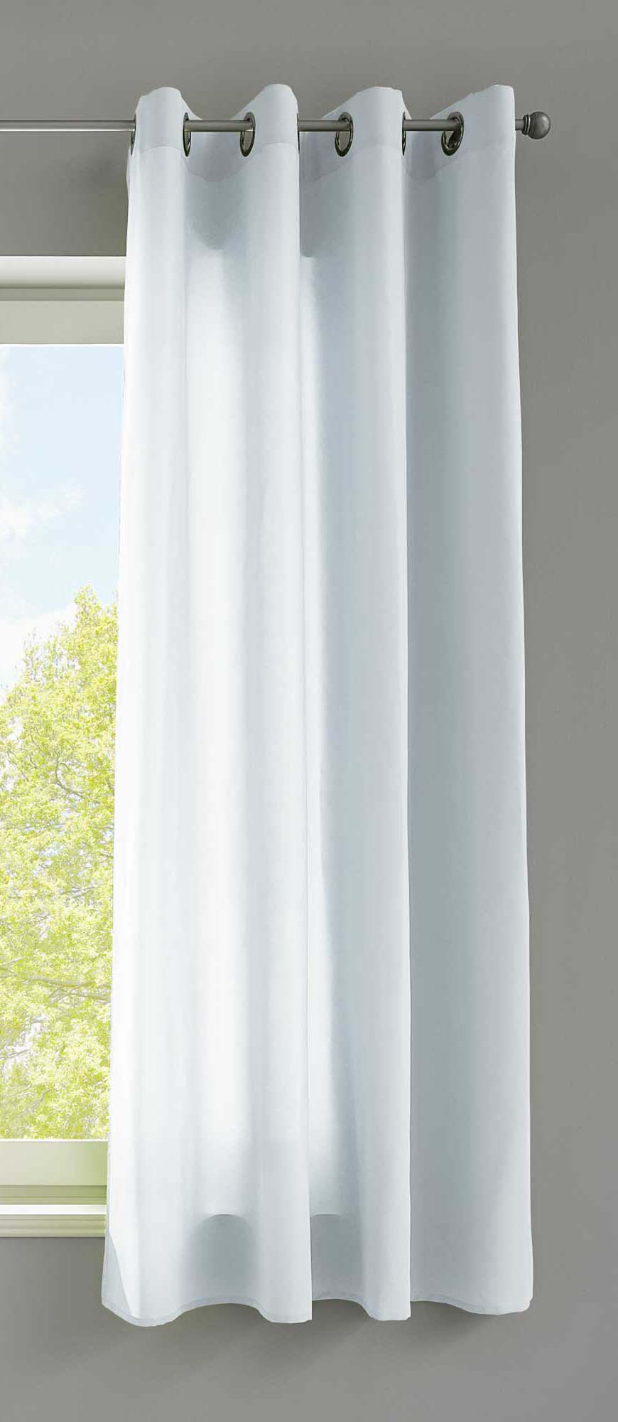1er Set Vorhänge Schal Ösen »Berlin« Microsatin Lichtdurchlässig Uni Matt 20405N