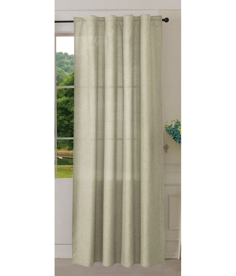 Vorhang Schal verdeckte Schlaufen >>Cationic<< blickdicht Leinen Optik natura seidenmatt (HxB) Landhaus Stil 20440 Beige Vorhang 20440beige | Gardinenbox.de