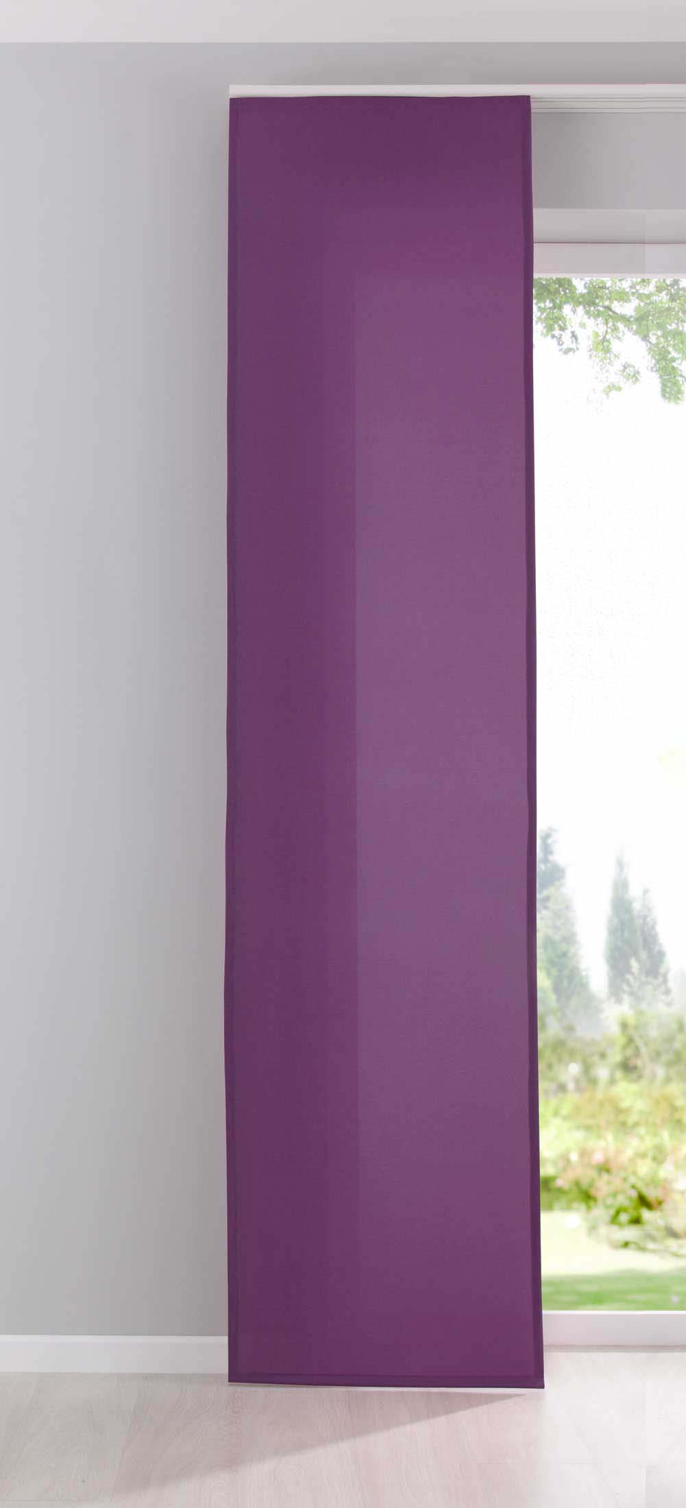 Flächenvorhang Schiebegardine »PALERMO«  Cationic blickdicht Leinen Optik natura seidenmatt Landhaus Stil 204411