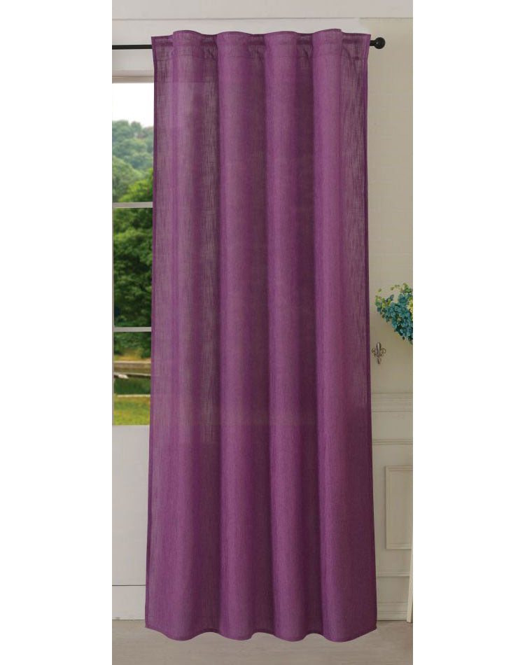 Vorhang Schal verdeckte Schlaufen >>Linene<< blickdicht Leinen Optik Natur Grobfaser (HxB) Lanhaus Stil schwere Qualität 20445 Fuchsia Vorhang 20445fuchsia | Gardinenbox.de