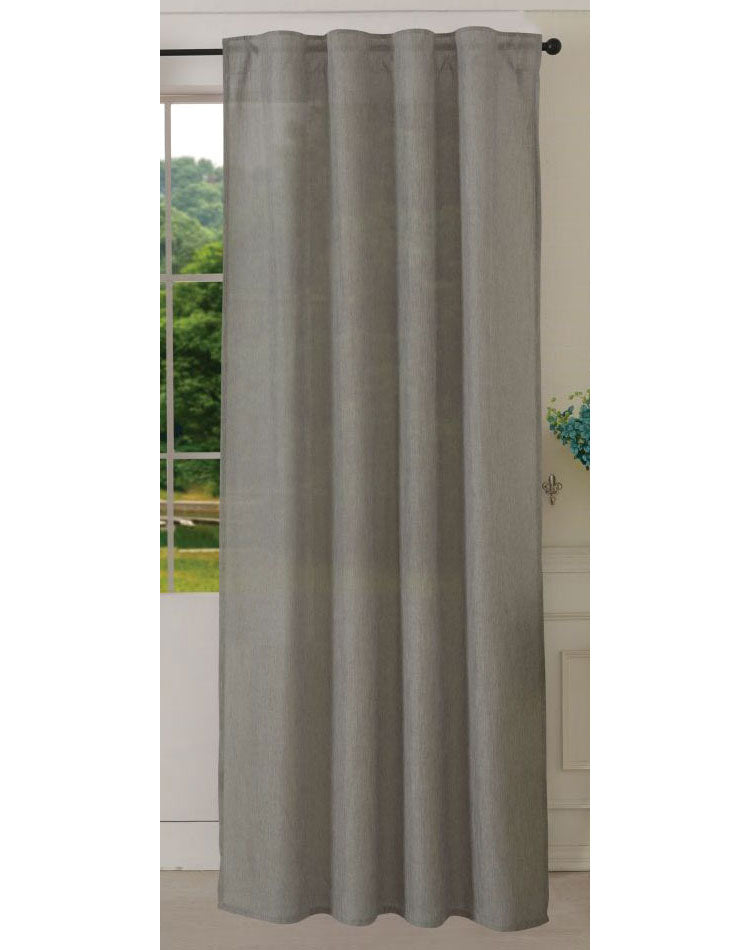 Vorhang Schal verdeckte Schlaufen >>Linene<< blickdicht Leinen Optik Natur Grobfaser (HxB) Lanhaus Stil schwere Qualität 20445 Grau Vorhang 20445grau | Gardinenbox.de