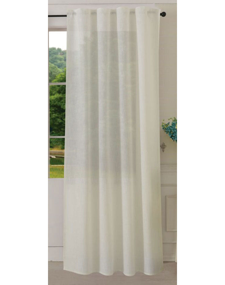 Vorhang Schal verdeckte Schlaufen >>Linene<< blickdicht Leinen Optik Natur Grobfaser (HxB) Lanhaus Stil schwere Qualität 20445 Natur Vorhang 20445natur | Gardinenbox.de