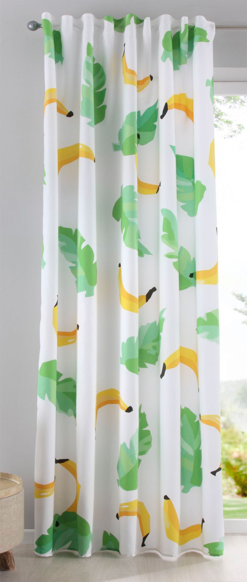 Vorhang Schal blickdicht verdeckte Schlaufen Universalband Digitaldruck (Höhe x Breite cm) 20490 Banane Vorhang 20490banane | Gardinenbox.de