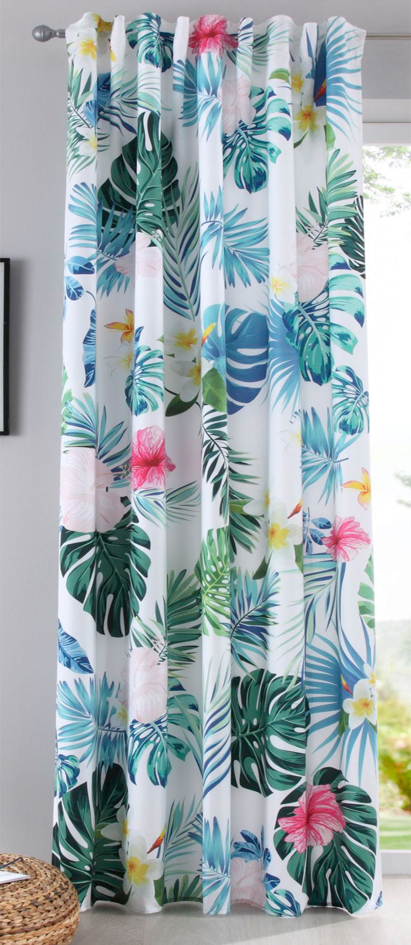 Vorhang Schal blickdicht verdeckte Schlaufen Universalband Digitaldruck (Höhe x Breite cm) 20490 Tropical Vorhang 20490tropical | Gardinenbox.de