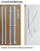 2er-Pack Schiebegardine Flächenvorhang Avila Lasercut Wildseide Optik Voile  cm (HxB) inkl. Paneelwagen und Beschwerungsstangen 165610 - Gardinenbox.de - 