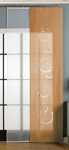 2er-Pack Schiebegardine Flächenvorhang Avila Lasercut Wildseide Optik Voile  cm (HxB) inkl. Paneelwagen und Beschwerungsstangen 165610 - Gardinenbox.de - 