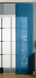 2er-Pack Schiebegardine Flächenvorhang Avila Lasercut Wildseide Optik Voile  cm (HxB) inkl. Paneelwagen und Beschwerungsstangen 165610 - Gardinenbox.de - 