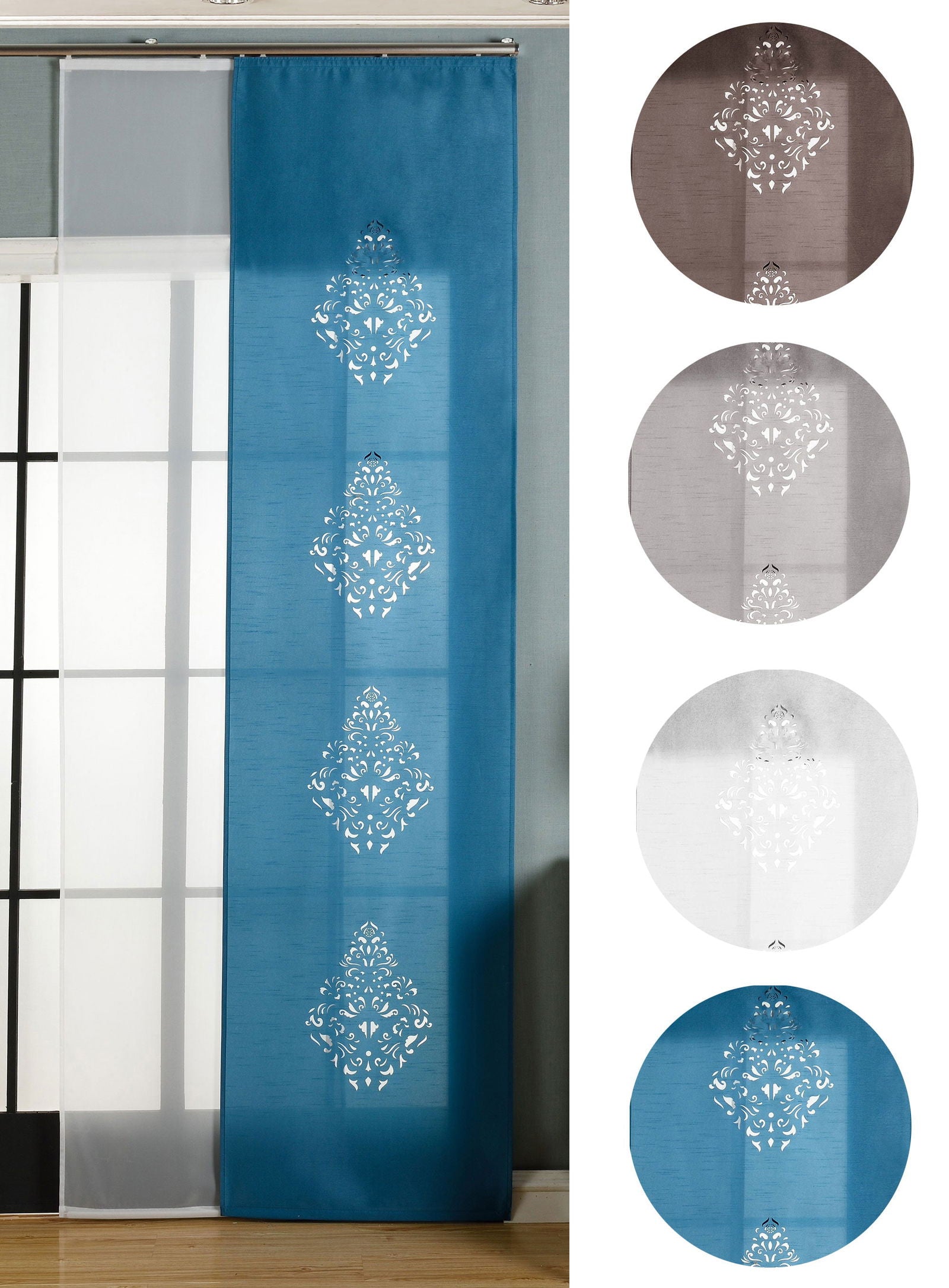 2er-Pack Schiebegardine Flächenvorhang Nantes Lasercut Wildseide Optik Voile cm (HxB) inkl. Paneelwagen und Beschwerungsstangen 165650 Schiebegardine 2er-Pack_Schiebegardine_Flachenvorhang_Nantes_Lasercut_Wildseide_Optik_Voile_cm_HxB_inkl._Paneelwagen_und_Beschwerungsstangen_165650_-_Gardinenbox.de_-_-3674992 | Gardinenbox.de