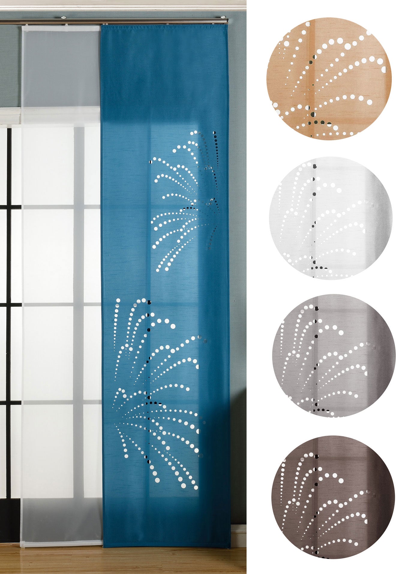 2er-Pack Schiebegardine Flächenvorhang Rodez Lasercut Wildseide Optik Voile cm (HxB) inkl. Paneelwagen und Beschwerungsstangen 165640 Schiebegardine 2er-Pack_Schiebegardine_Flachenvorhang_Rodez_Lasercut_Wildseide_Optik_Voile_cm_HxB_inkl._Paneelwagen_und_Beschwerungsstangen_165640_-_Gardinenbox.de_-_-3675115 | Gardinenbox.de