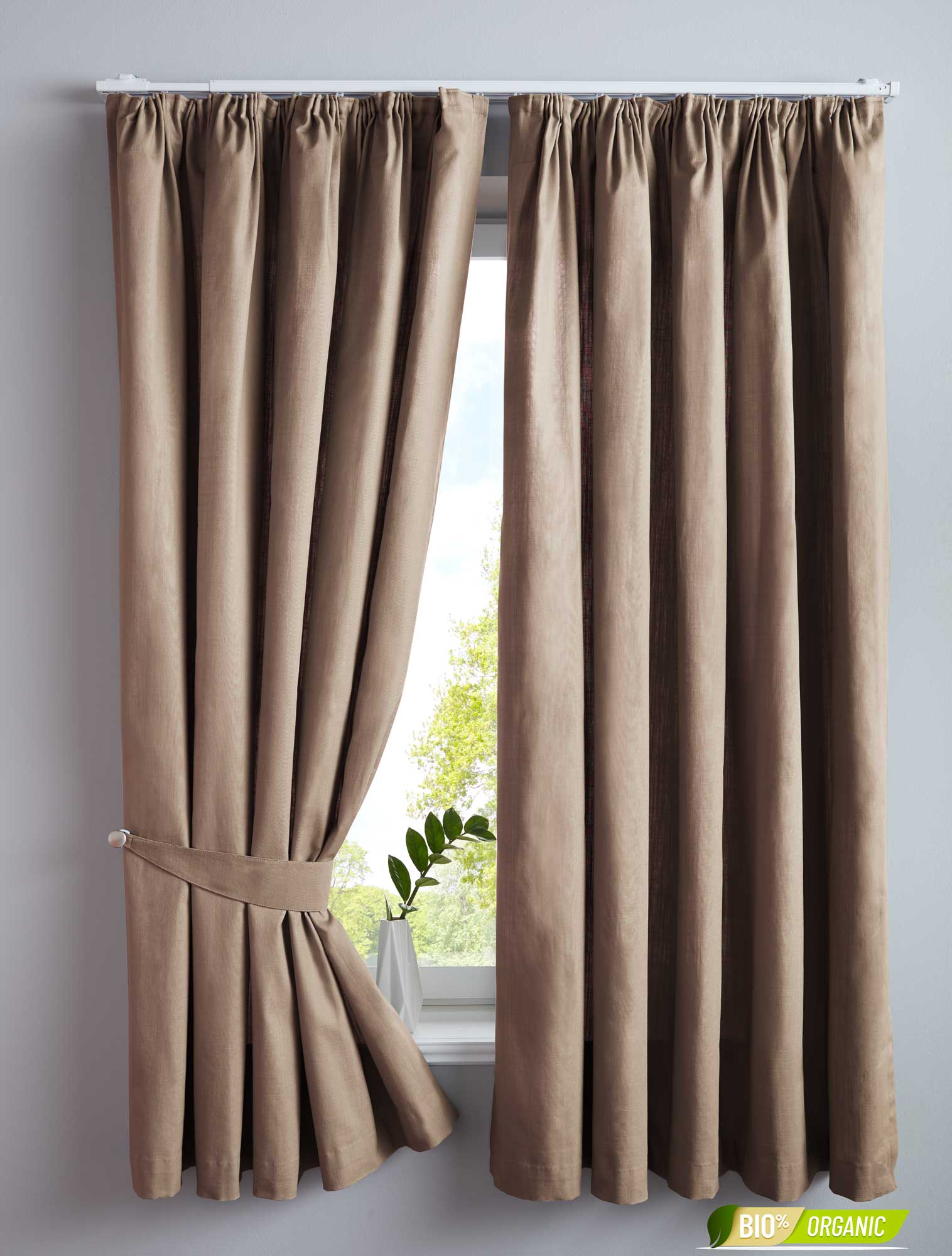 2er Set Bio Organic Vorhänge Reine Baumwolle Blickdicht Gardinen Verdeckte Schlaufen Gardinenband Pflegeleicht 202086 Taupe HxB 160x145 cm Vorhang Set 2er_Set_Bio_Organic_Vorhange_Reine_Baumwolle_Blickdicht_Gardinen_Verdeckte_Schlaufen_Gardinenband_Pflegeleicht_202086_-_Gardinenbox.de_-_-3669310 | Gardinenbox.de