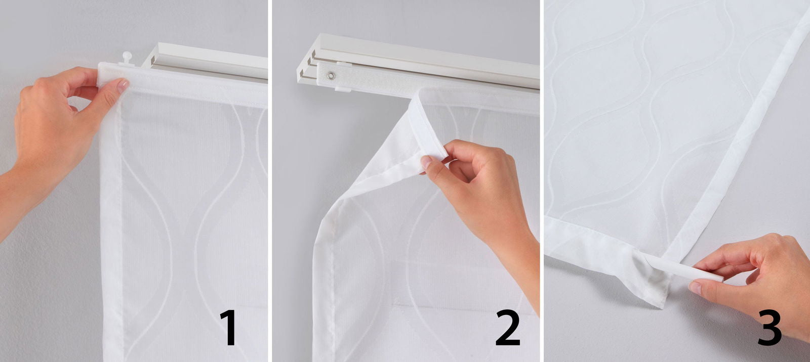 2er Set Flächenvorhänge »Bitlis« Voile Jacquard Musterung Schiebegardinen Raumteiler Wohnzimmer 202080-2 - Gardinenbox.de - 