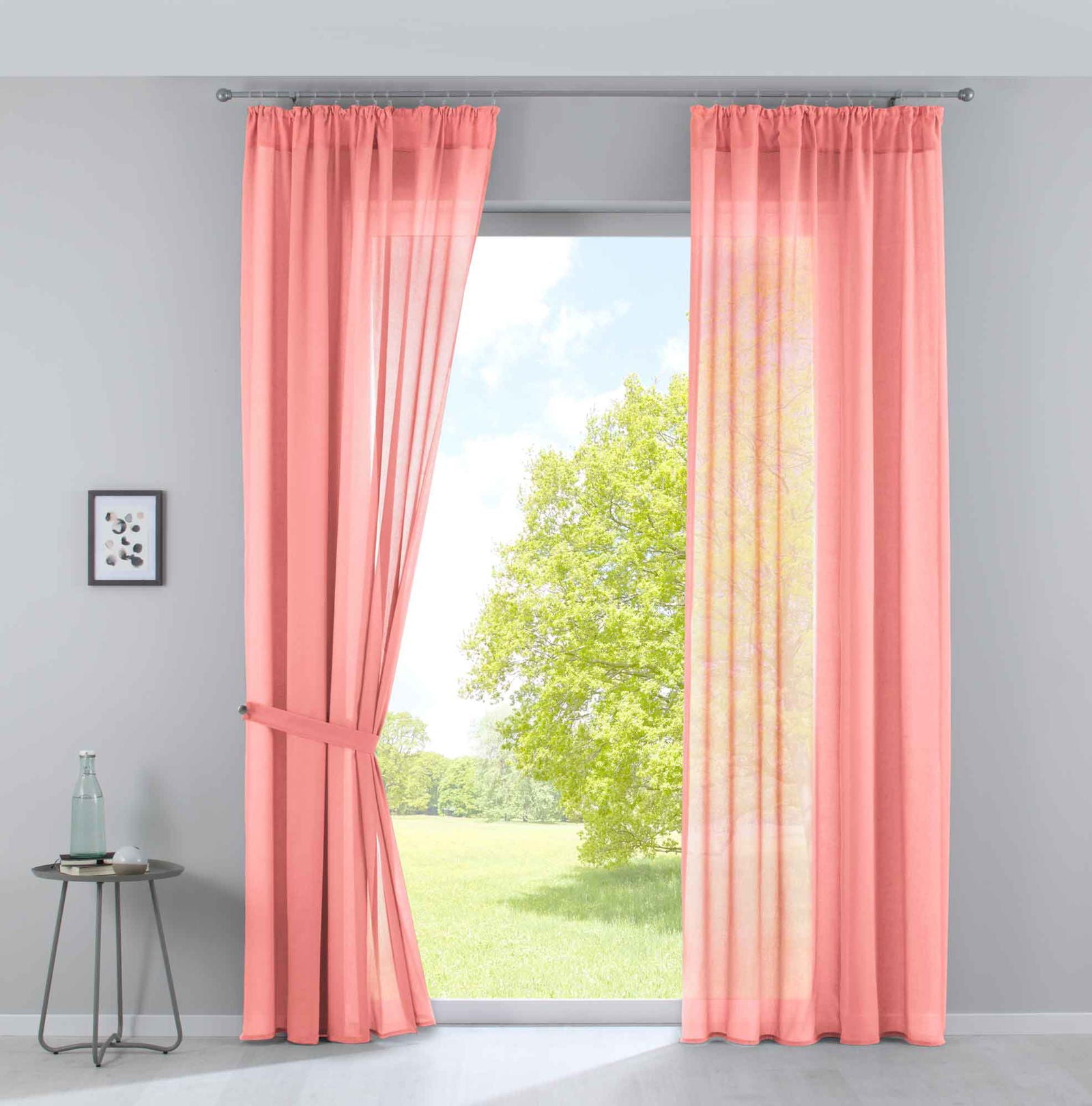 2er Set Gardinen »Nizza« Baumwoll-Voile Halbvoile Transparent Stores mit Gardinenband und Tuneldurchzug 2019031-2 Coral Gardinenschal 2er_Set_Gardinen_Nizza_Baumwoll-Voile_Halbvoile_Transparent_Stores_mit_Gardinenband_und_Tuneldurchzug_2019031-2_-_Gardinenbox.de_-_-3671654 | Gardinenbox.de