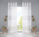 2er Set Gardinen Ösen Vorhang Streifen Gewebt »LINEN« HxB 245x140 cm Naturweiß Grau Ösenschal Batist Halbttransparent Webstreifen 2022310-2 Gardinenschal 2er_Set_Gardinen_Osen_Vorhang_Streifen_Gewebt_LINEN_HxB_245x140_cm_Naturweiss_Grau_Osenschal_Batist_Halbttransparent_Webstreifen_2022310-2_-_Gardinenbox.de_-_-3671327 | Gardinenbox.de