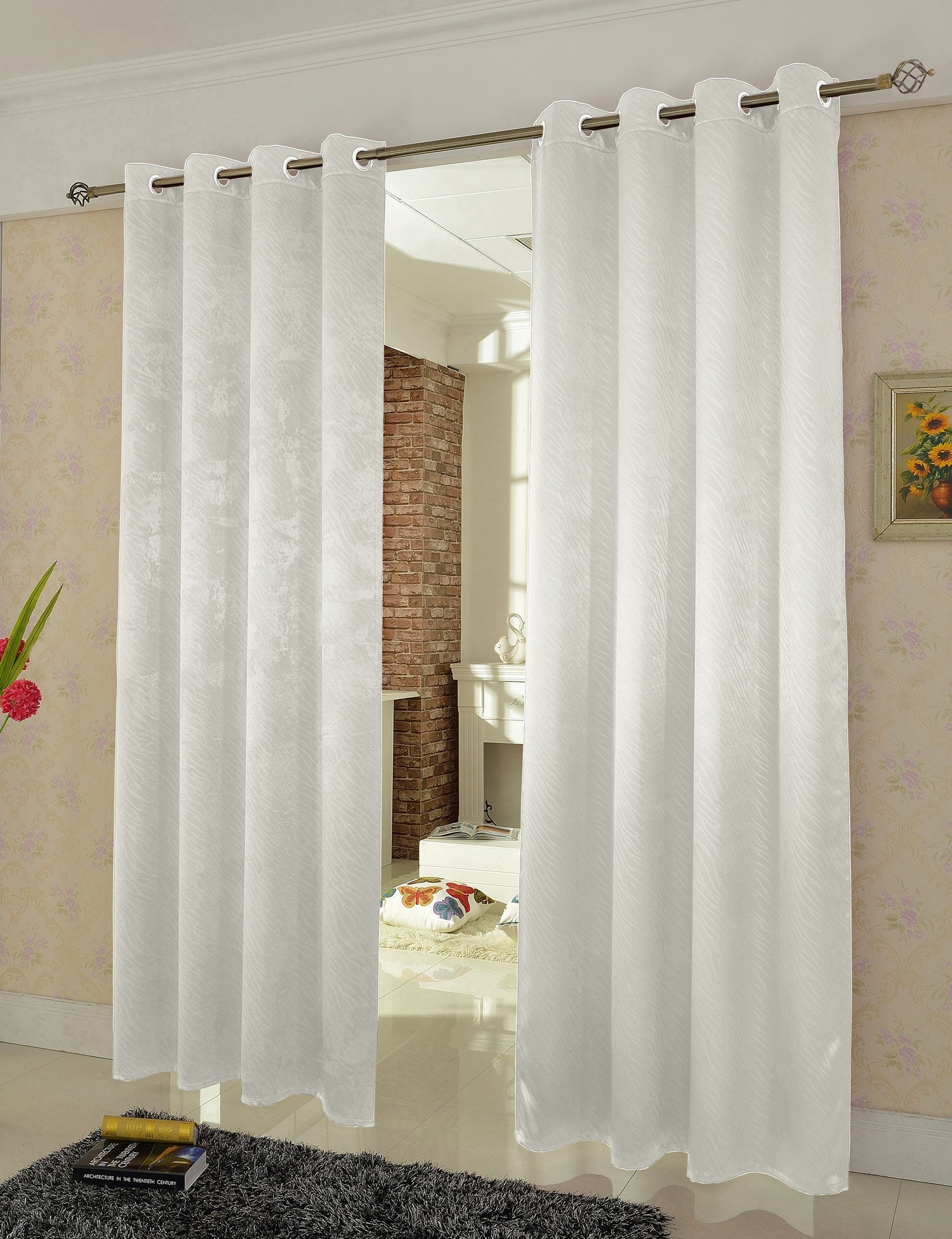 2er Set Satin Verdunkelung Vorhänge Emboss Reliefprägung bemustert Vorhang Gardine 20370-380 Weiß Zebra Ösen Vorhang 2er_Set_Satin_Verdunkelung_Vorhange_Emboss_Reliefpragung_bemustert_Vorhang_Gardine_20370-380_-_Gardinenbox.de_-_-3672438 | Gardinenbox.de