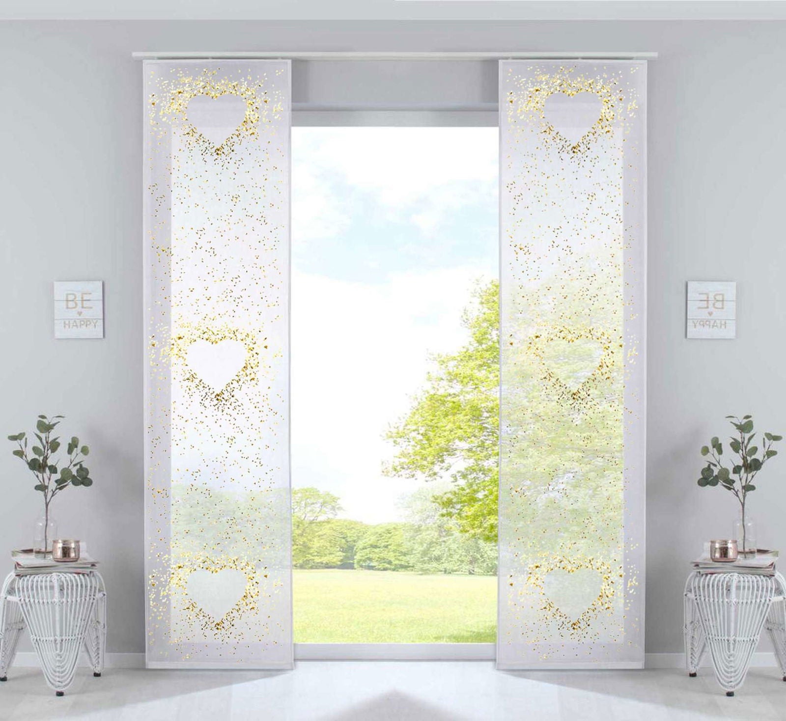 2er Set Schiebegardinen Flächenvorhänge »Izmir« Voile transparent Paneelwagen Beschwerungsstange 2022400-2 Herz Schiebegardine 2er_Set_Schiebegardinen_Flachenvorhange_Izmir_Voile_transparent_Paneelwagen_Beschwerungsstange_2022400-2_-_Gardinenbox.de_-_-3672752 | Gardinenbox.de