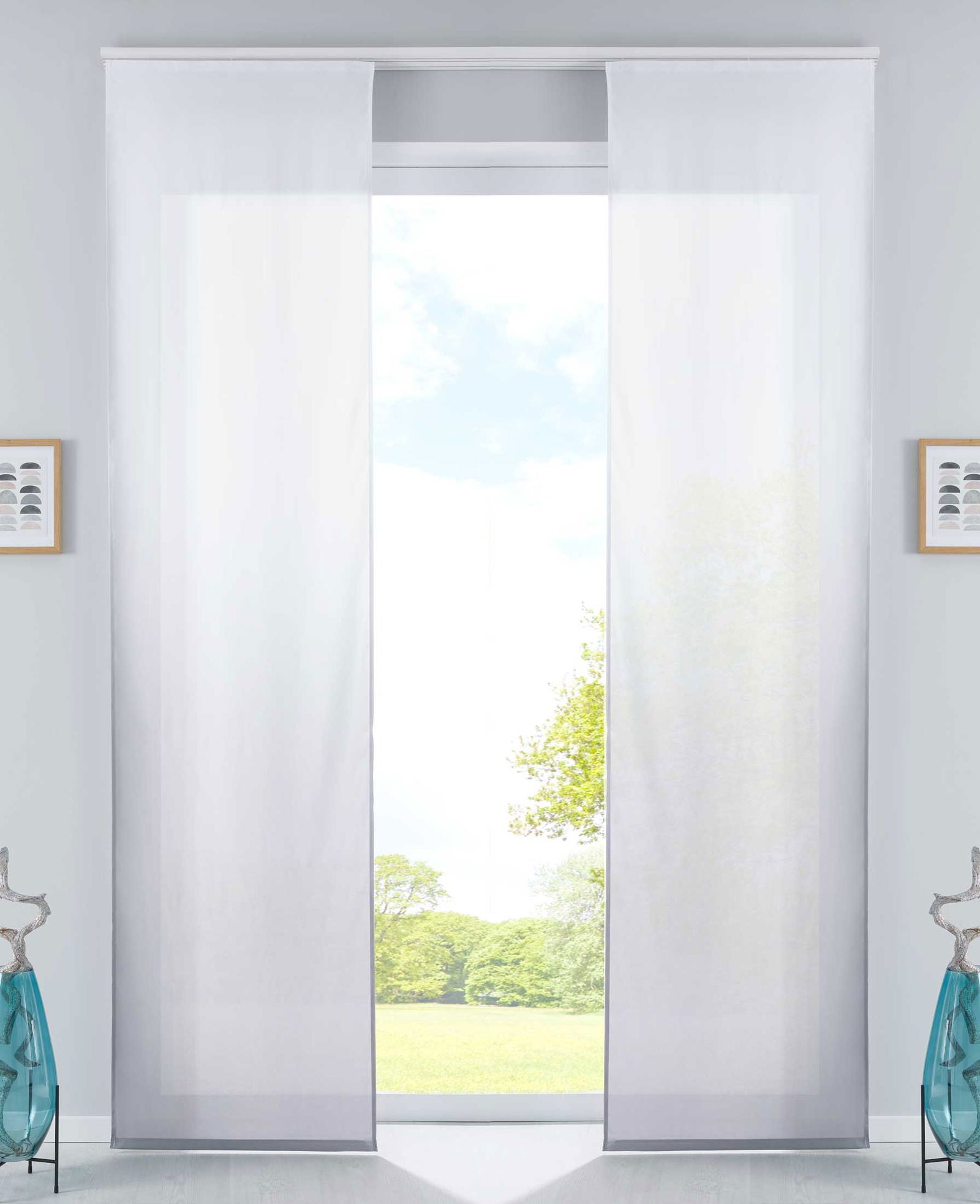 2er Set Schiebevorhänge Flächenvorhänge Blickdicht Farbverlauf Paneelwagen Beschwerungsstangen Microsatin Microfaser 85425N2 Grau Schiebegardine 2er_Set_Schiebevorhange_Flachenvorhange_Blickdicht_Farbverlauf_Paneelwagen_Beschwerungsstangen_Microsatin_Microfaser_85425N2_-_Gardinenbox.de_-_-3673086 | Gardinenbox.de