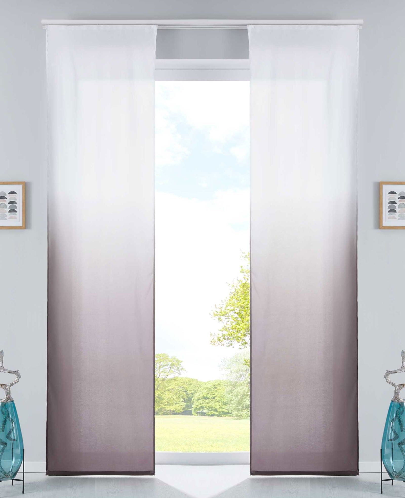 2er Set Schiebevorhänge Flächenvorhänge Blickdicht Farbverlauf Paneelwagen Beschwerungsstangen Microsatin Microfaser 85425N2 Braun Schiebegardine 2er_Set_Schiebevorhange_Flachenvorhange_Blickdicht_Farbverlauf_Paneelwagen_Beschwerungsstangen_Microsatin_Microfaser_85425N2_-_Gardinenbox.de_-_-3673173 | Gardinenbox.de