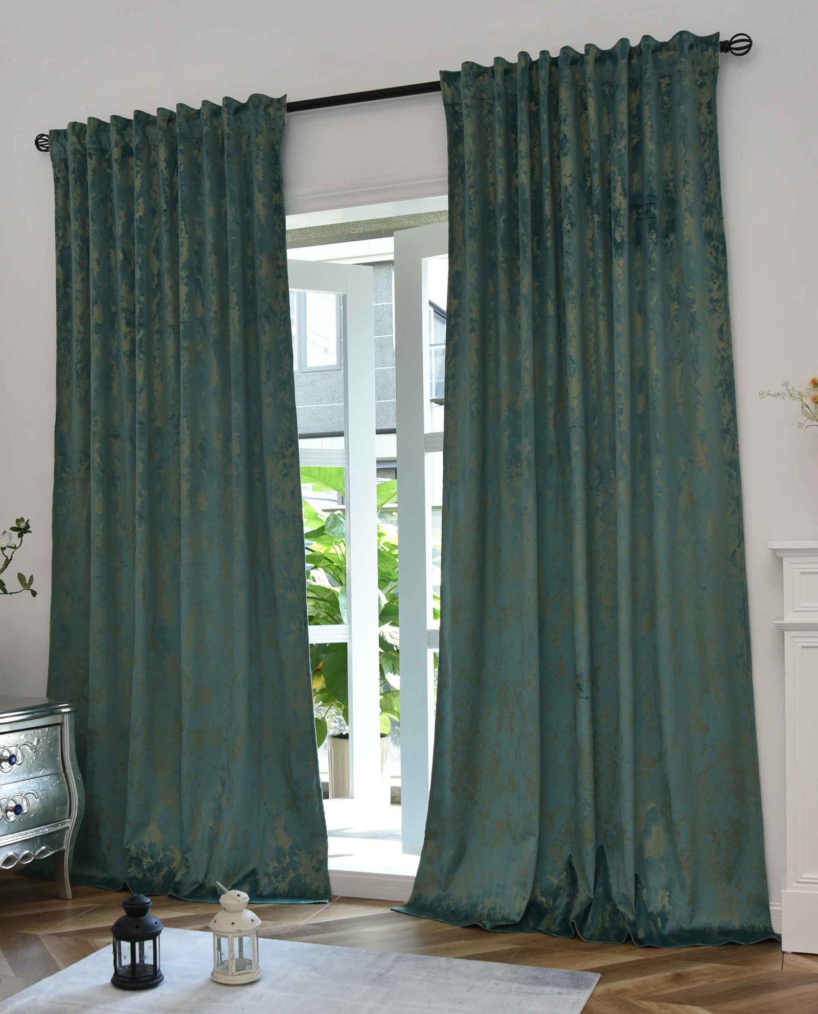 2er Set Vorhänge Samt Damast »MILANO STAR« Vorhang mit Foliendruck und Multiband Aufhängung: Königlicher Luxus für Ihr Zuhause 2023300-2 Grün Gold Vorhang Set 2er_Set_Vorhange_Samt_Damast_MILANO_STAR_Vorhang_mit_Foliendruck_und_Multiband_Aufhangung_Koniglicher_Luxus_fur_Ihr_Zuhause_2023300-2_-_Gardinenbox.de_-_-3674180 | Gardinenbox.de