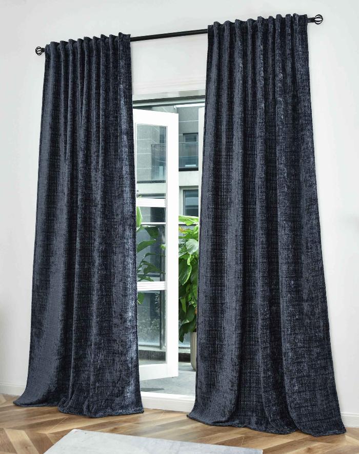 2er Set Vorhänge Chenille Jacquard »RIGA« mit Multiband-Aufhängung Luxuriöser Stil für Ihr Zuhause 2023500-2 Blau Vorhang Set 47595873370376_027938f0-e9eb-49ff-bb2f-f998d7840614 | Gardinenbox.de