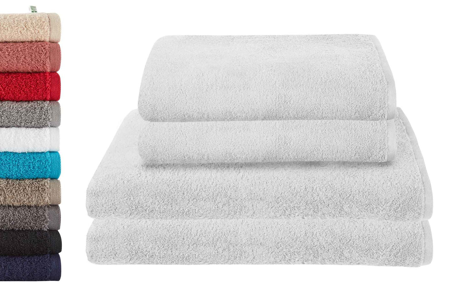 4er Set 2 Badetücher BxL 70x140 cm 2 Saunatücher 100x150 cm »Montreal« 100% Bio Baumwolle 500gr/m² Nachhaltig 2020103-4-4er Weiß Frottee 4er_Set_2_Badetucher_BxL_70x140_cm_2_Saunatucher_100x150_cm_Montreal_100_Bio_Baumwolle_500gr-m_Nachhaltig_2020103-4-4er_-_Gardinenbox.de_-_-3675802 | Gardinenbox.de