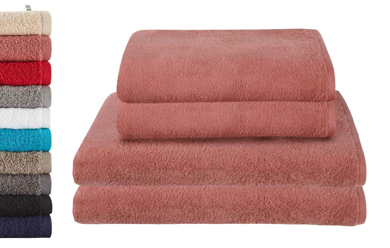 4er Set 2 Badetücher BxL 70x140 cm 2 Saunatücher 100x150 cm »Montreal« 100% Bio Baumwolle 500gr/m² Nachhaltig 2020103-4-4er Altrosa Frottee 4er_Set_2_Badetucher_BxL_70x140_cm_2_Saunatucher_100x150_cm_Montreal_100_Bio_Baumwolle_500gr-m_Nachhaltig_2020103-4-4er_-_Gardinenbox.de_-_-3675887 | Gardinenbox.de