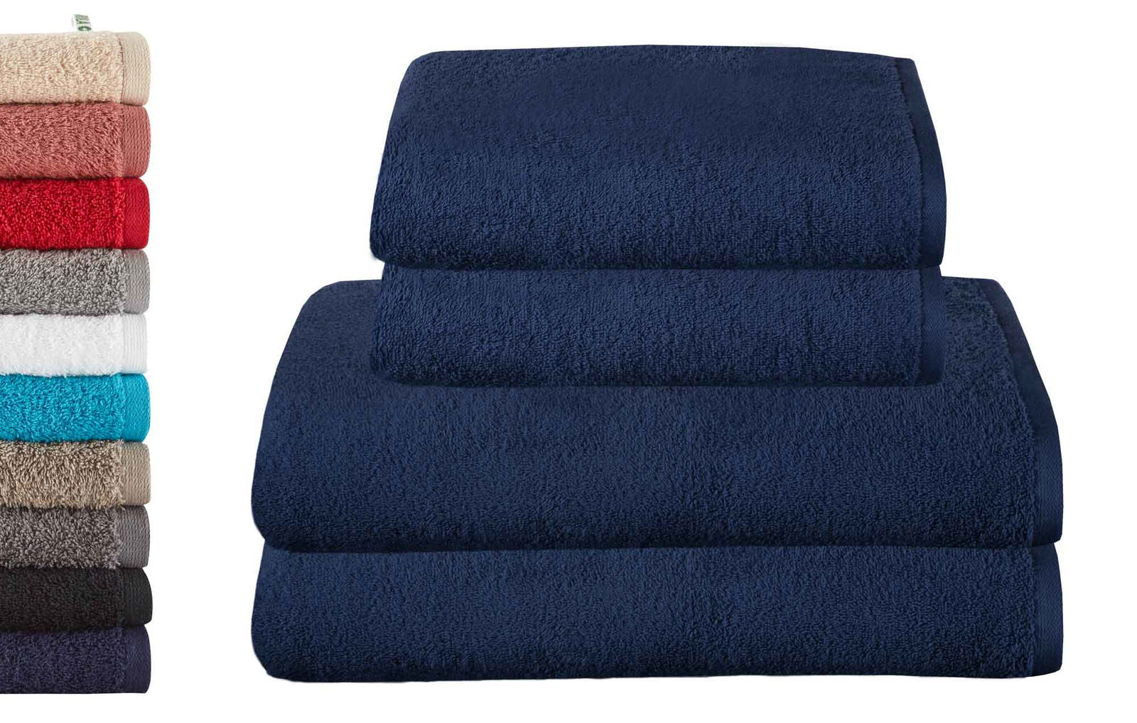 4er Set 2 Handtücher 50x100 cm 2 Badetücher BxL 70x140 cm »Montreal« 100% Bio Baumwolle 500gr/m² Nachhaltig 2020102-3-4erset Dunkelblau Frottee 4er_Set_2_Handtucher_50x100_cm_2_Badetucher_BxL_70x140_cm_Montreal_100_Bio_Baumwolle_500gr-m_Nachhaltig_2020102-3-4erset_-_Gardinenbox.de_-_-3676067 | Gardinenbox.de