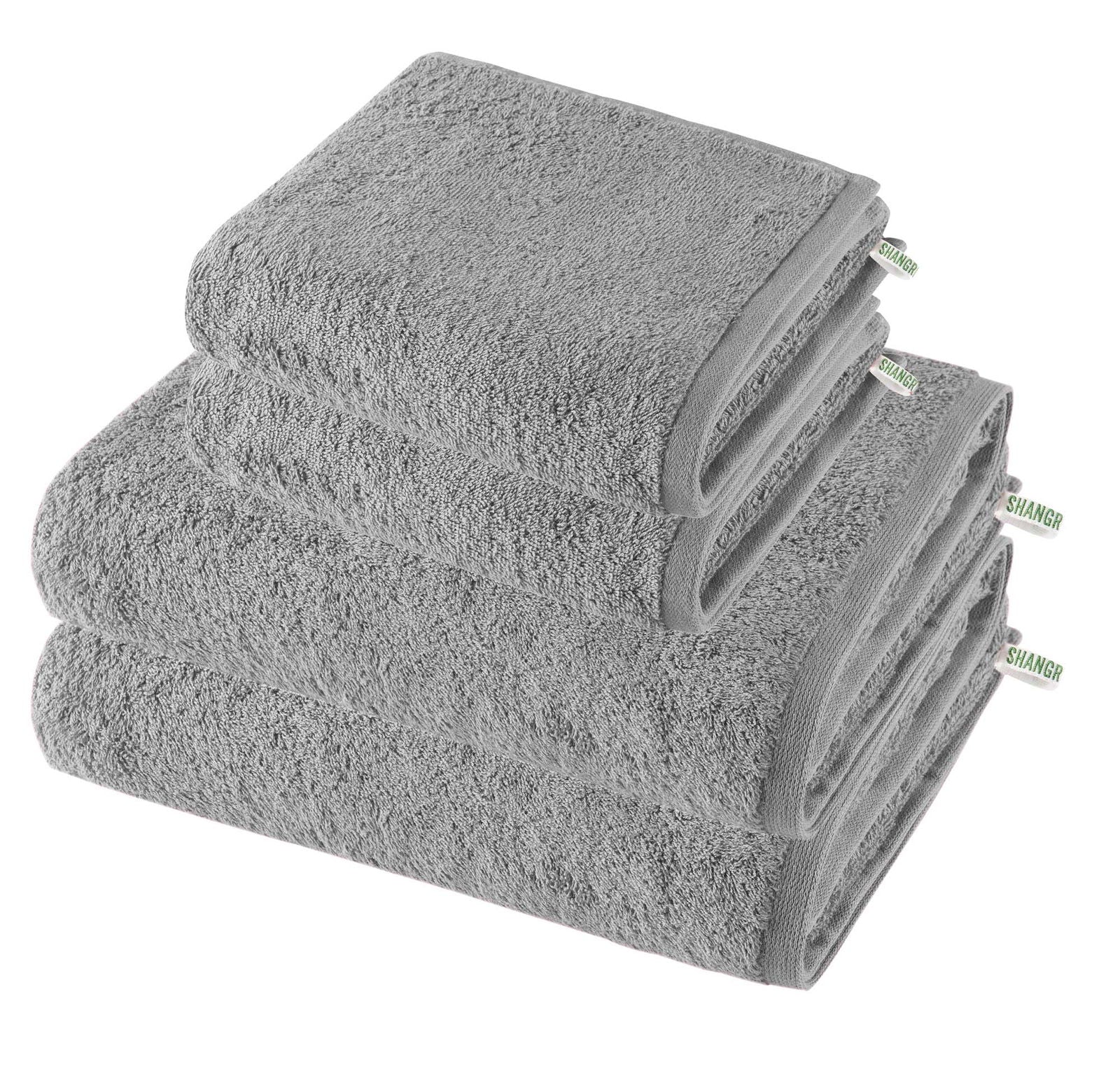 4er Set 2 Handtücher 50x100 cm 2 Saunatücher 100x150 cm Premium Qualität »Montreal« Bio Baumwolle Nachhaltig 2020102-4set Grau Frottee 4er_Set_2_Handtucher_50x100_cm_2_Saunatucher_100x150_cm_Premium_Qualitat_Montreal_Bio_Baumwolle_Nachhaltig_2020102-4set_-_Gardinenbox.de_-_-3676136 | Gardinenbox.de