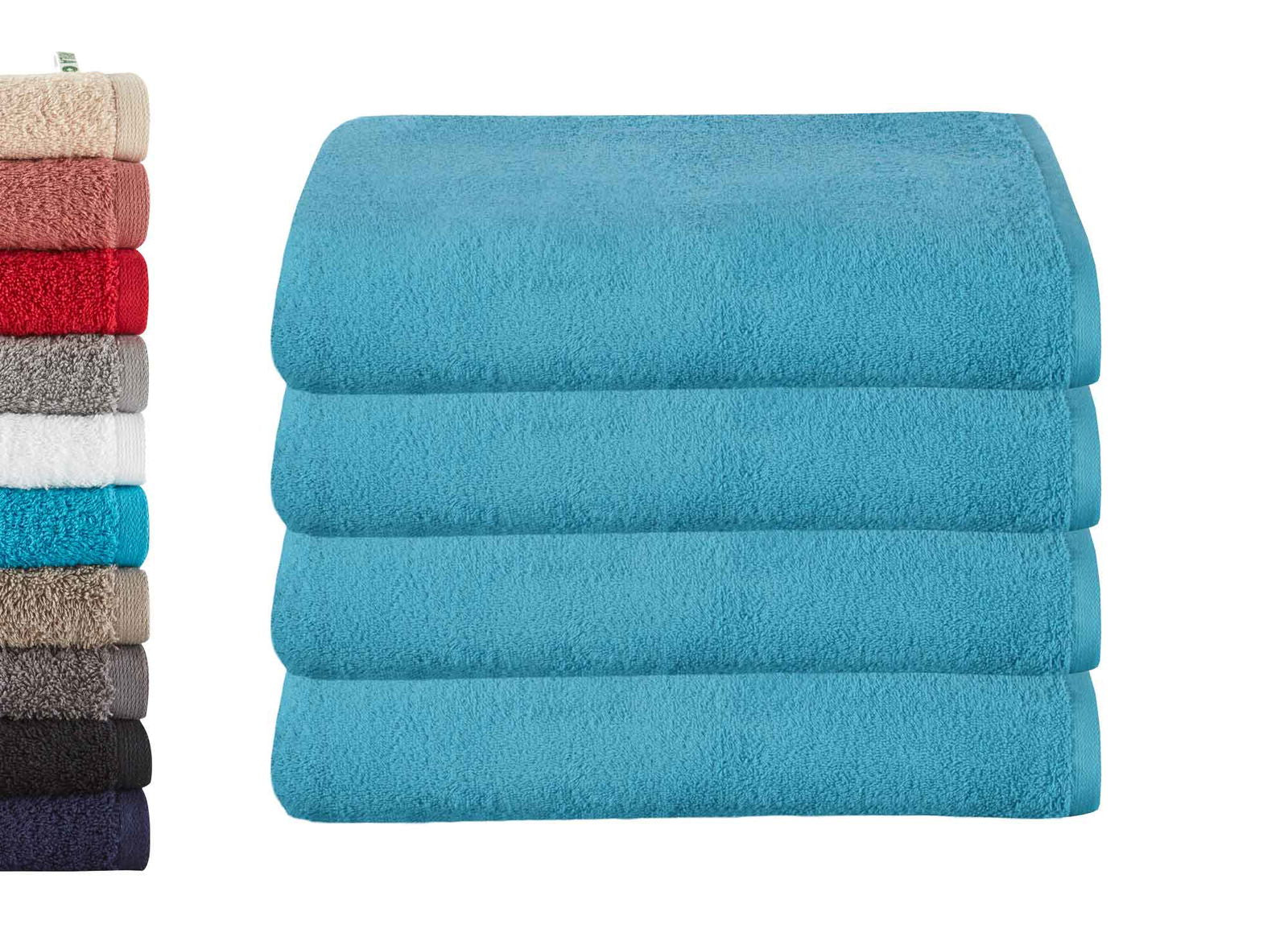 4er Set Badetücher »Montreal« 500 g/m² 100% Bio Baumwolle Made in Green 2020103-4er Türkis Frottee 4er_Set_Badetucher_Montreal_500_g-m_100_Bio_Baumwolle_Made_in_Green_2020103-4er_-_Gardinenbox.de_-_-3676358 | Gardinenbox.de