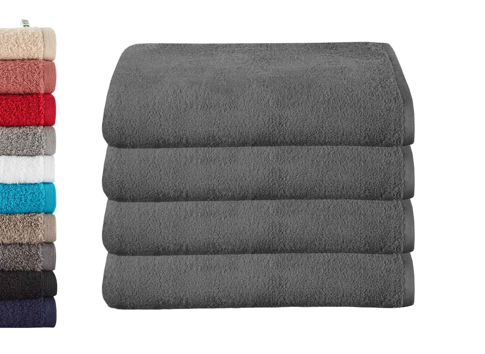 4er Set Badetücher »Montreal« 500 g/m² 100% Bio Baumwolle Made in Green 2020103-4er Dunkelgrau Frottee 4er_Set_Badetucher_Montreal_500_g-m_100_Bio_Baumwolle_Made_in_Green_2020103-4er_-_Gardinenbox.de_-_-3676439 | Gardinenbox.de