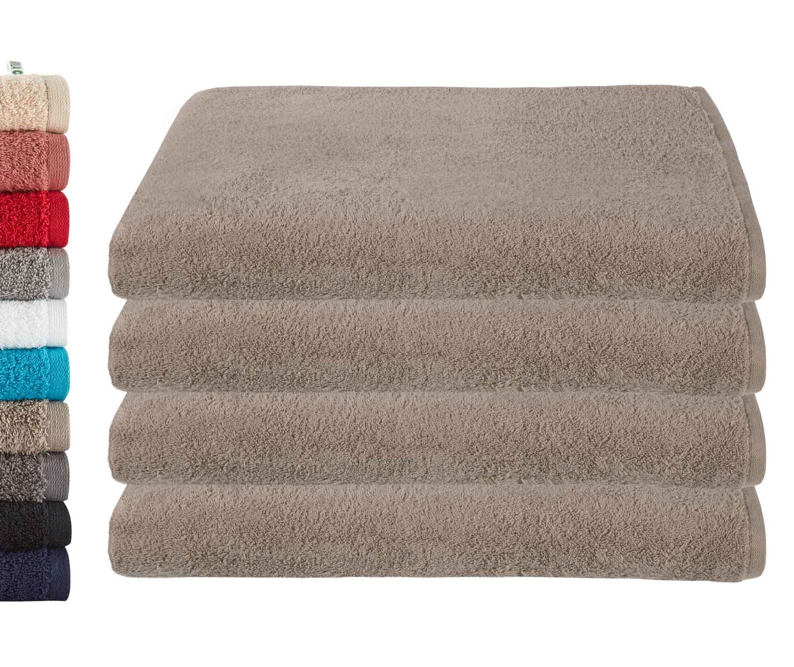 4er Set Saunatücher Frottee »Montreal« 500 g/m² 100% Bio Baumwolle Made in Green 2020104-4er Taupe Frottee 4er_Set_Saunatucher_Frottee_Montreal_500_g-m_100_Bio_Baumwolle_Made_in_Green_2020104-4er_-_Gardinenbox.de_-_-3676951 | Gardinenbox.de