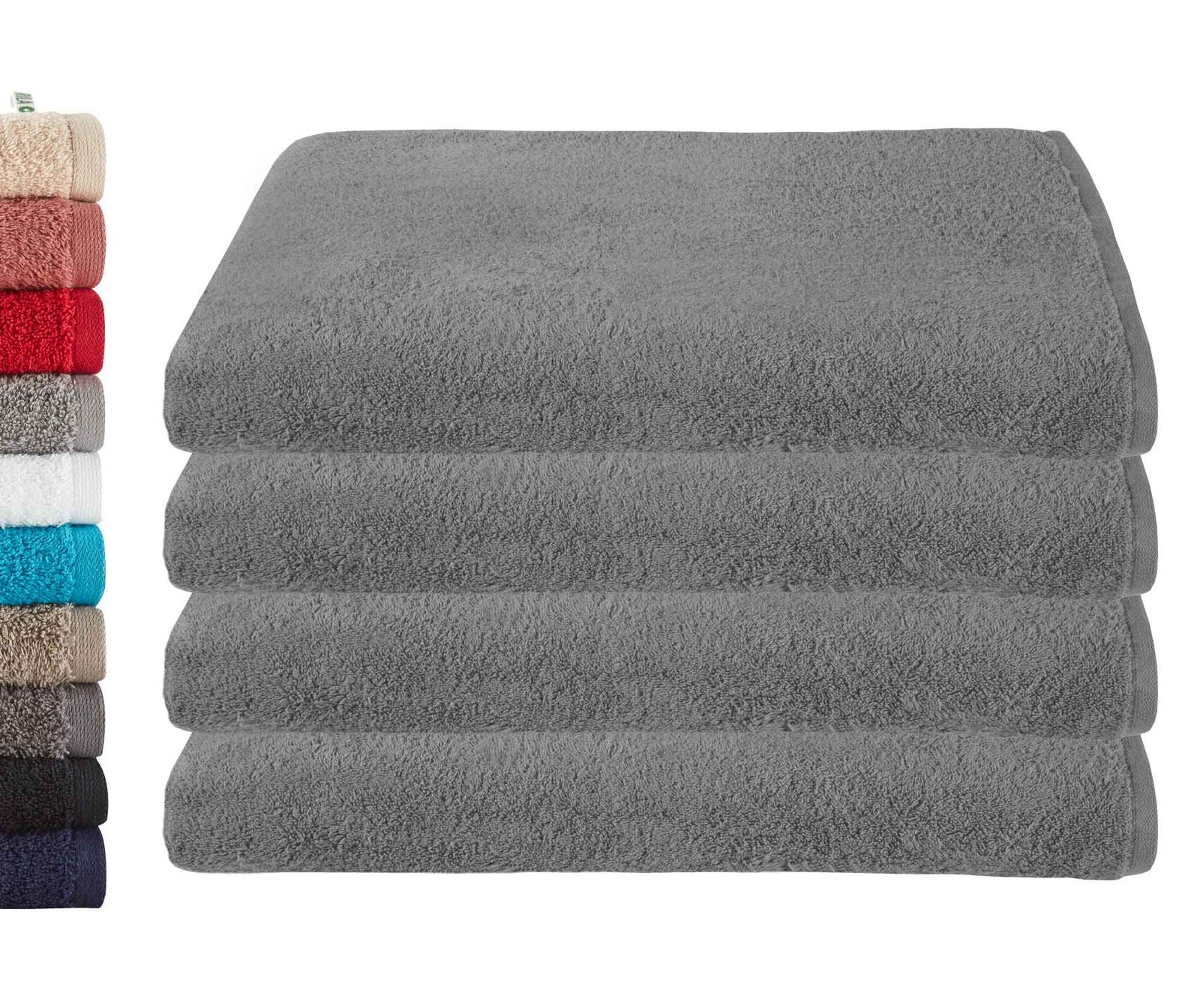 4er Set Saunatücher Frottee »Montreal« 500 g/m² 100% Bio Baumwolle Made in Green 2020104-4er Grau Frottee 4er_Set_Saunatucher_Frottee_Montreal_500_g-m_100_Bio_Baumwolle_Made_in_Green_2020104-4er_-_Gardinenbox.de_-_-3677066 | Gardinenbox.de